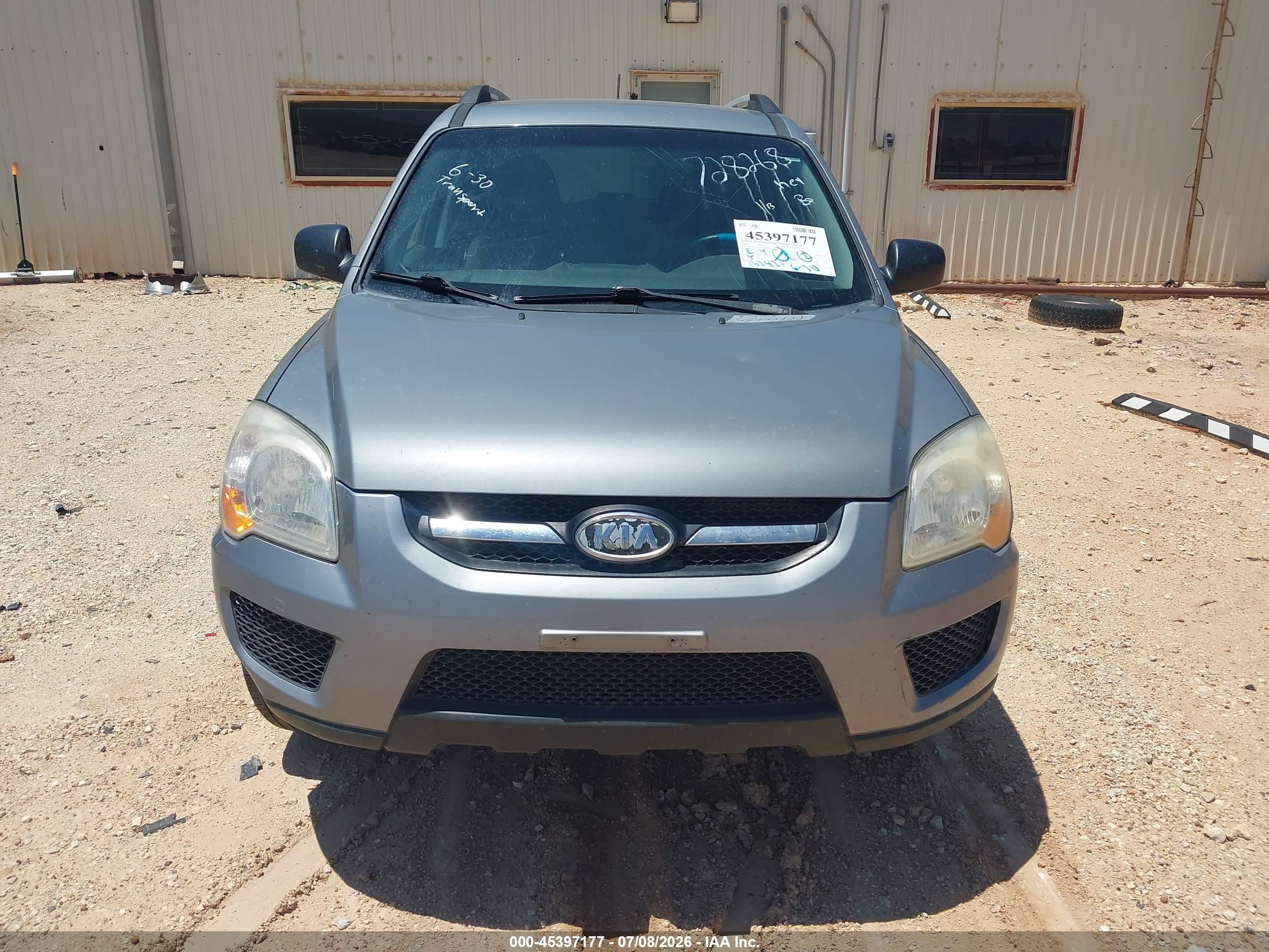 2010 Kia Sportage Lx Silver vin: KNDKG3A49A7728268