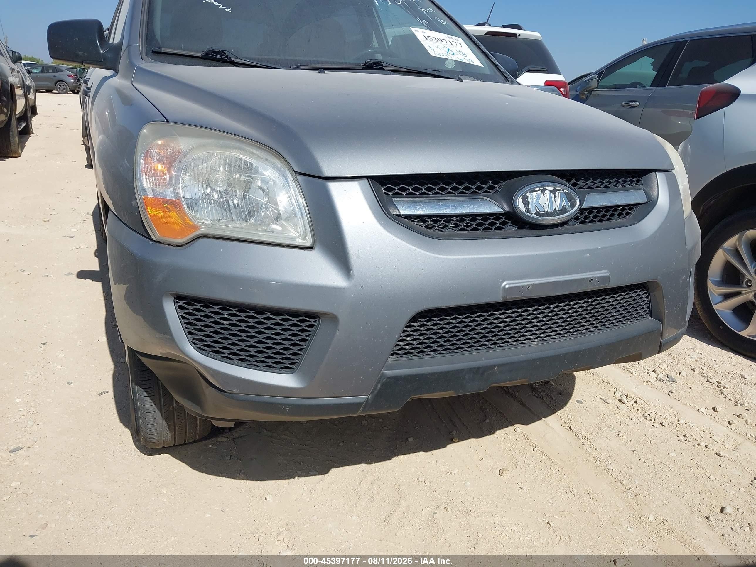 2010 Kia Sportage Lx Silver vin: KNDKG3A49A7728268