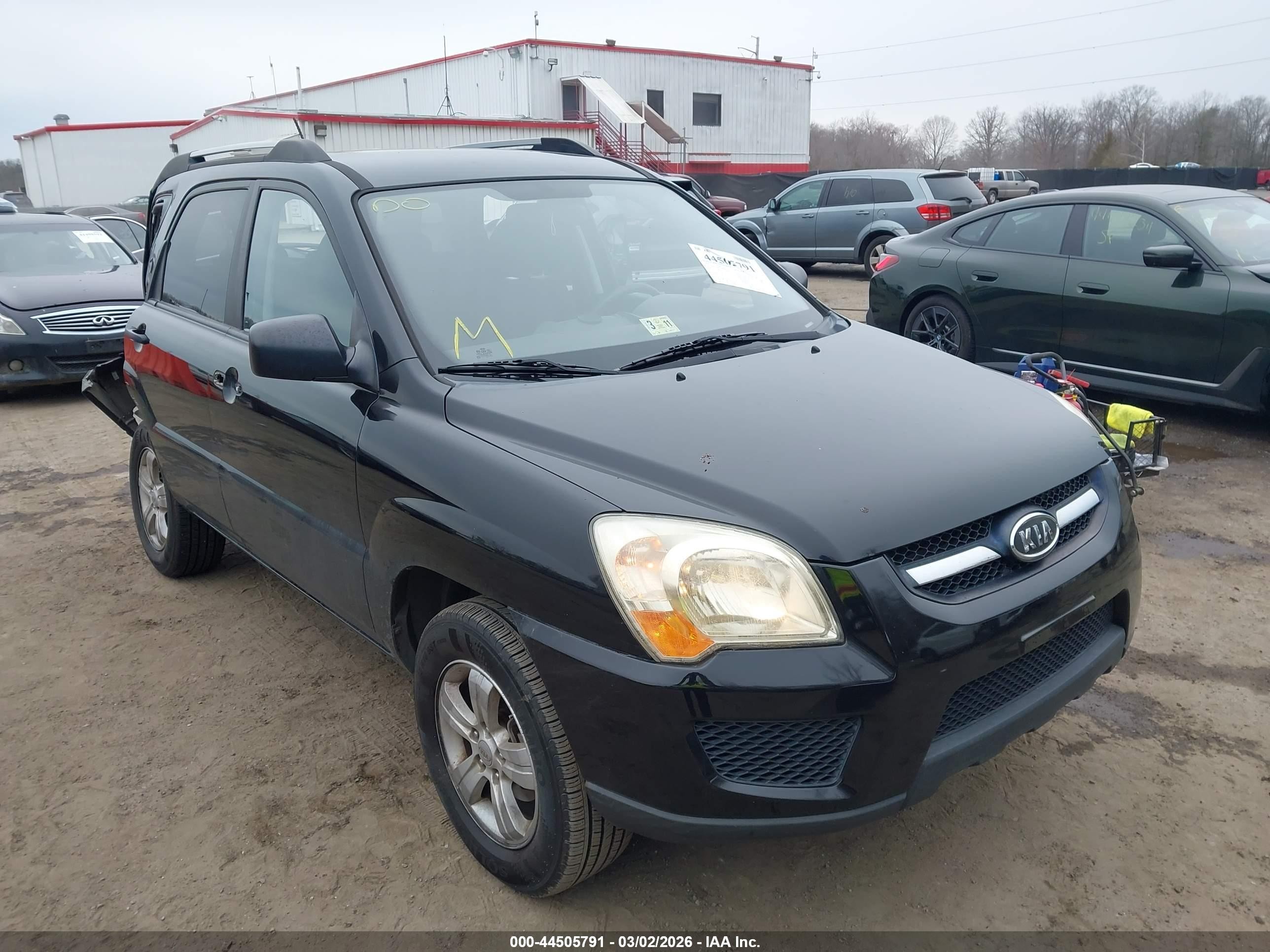2010 Kia Sportage Lx Black vin: KNDKG3A4XA7692056