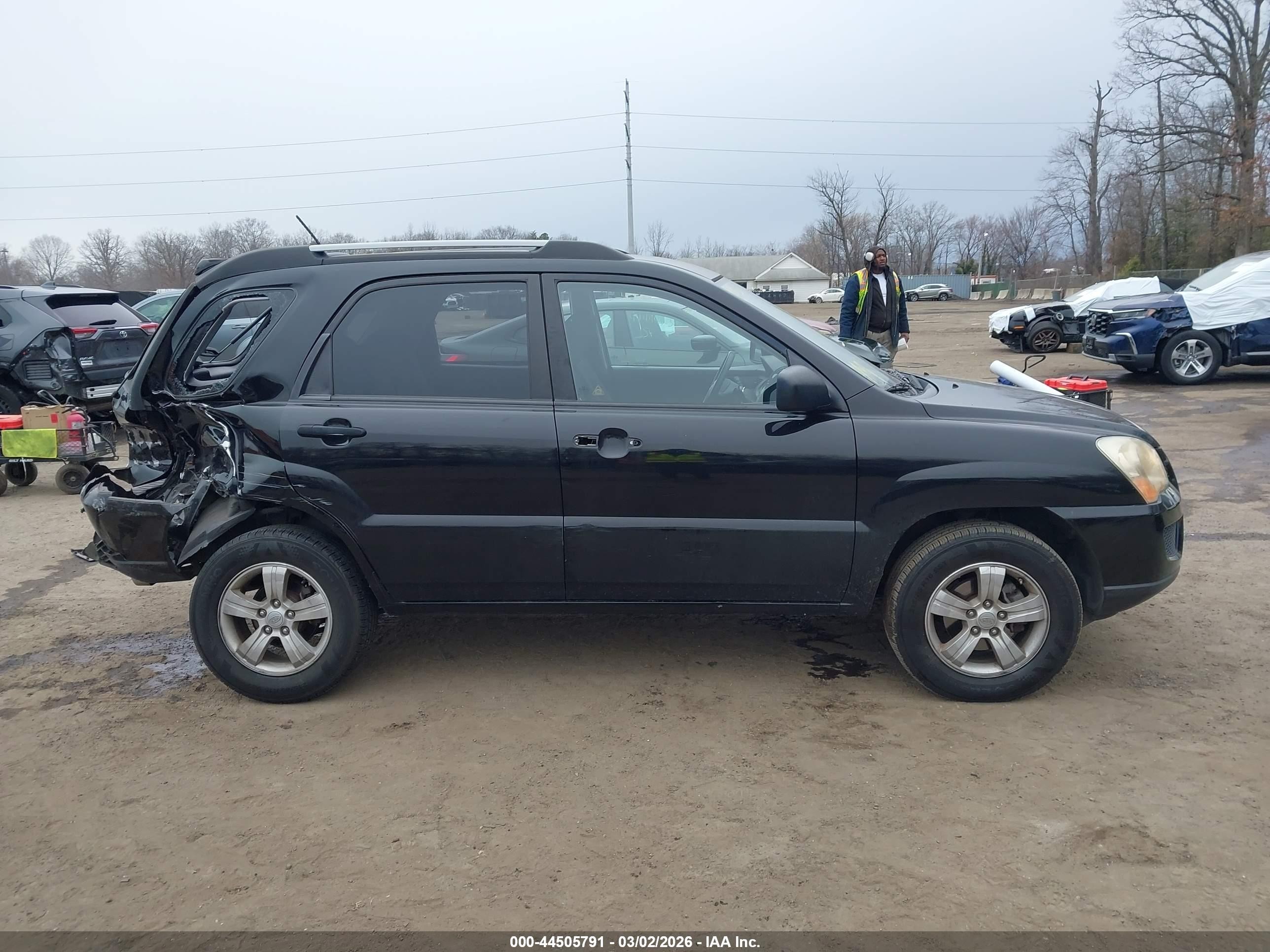 2010 Kia Sportage Lx Black vin: KNDKG3A4XA7692056