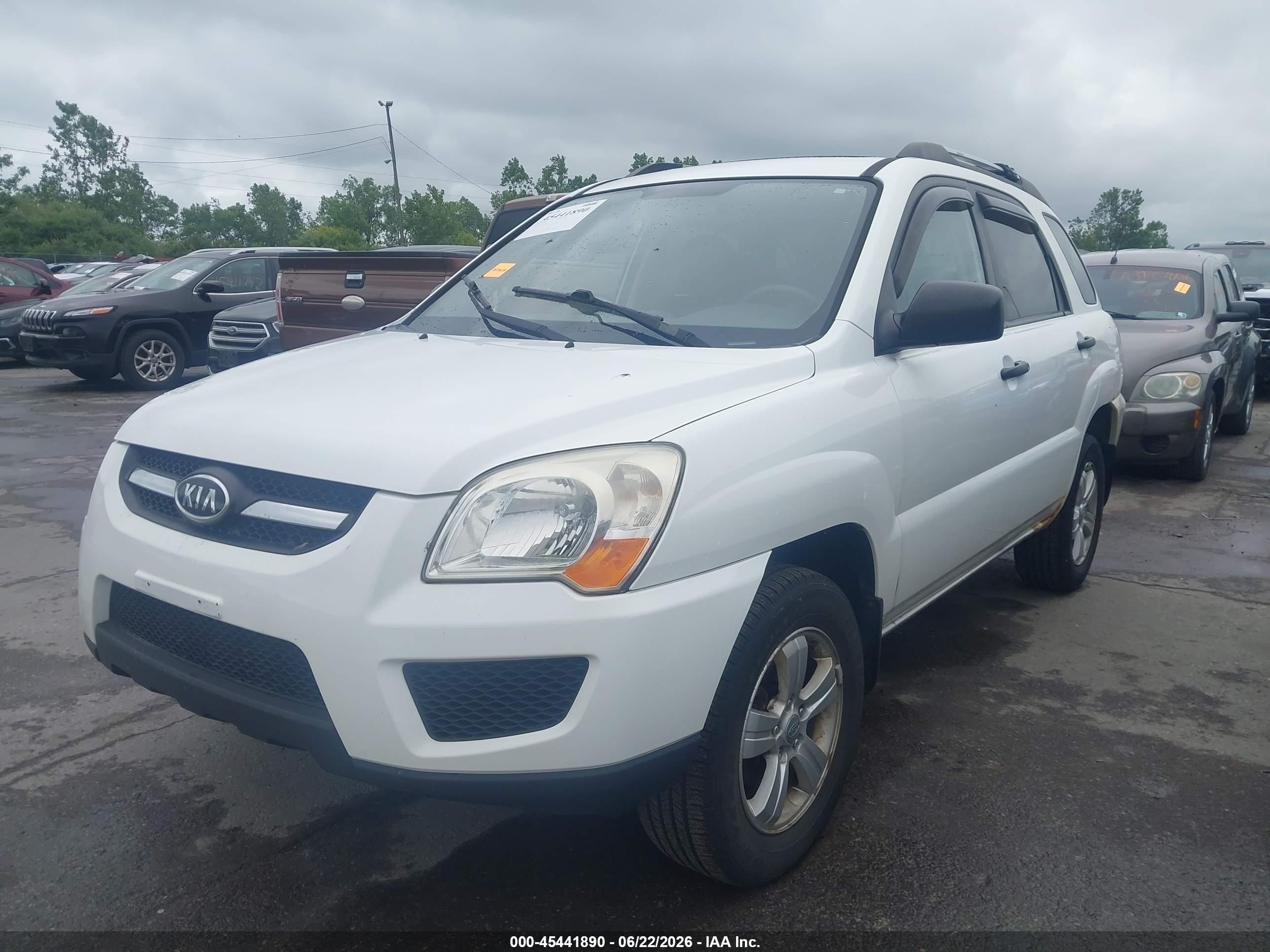 2010 Kia Sportage Lx White vin: KNDKG3A4XA7726688