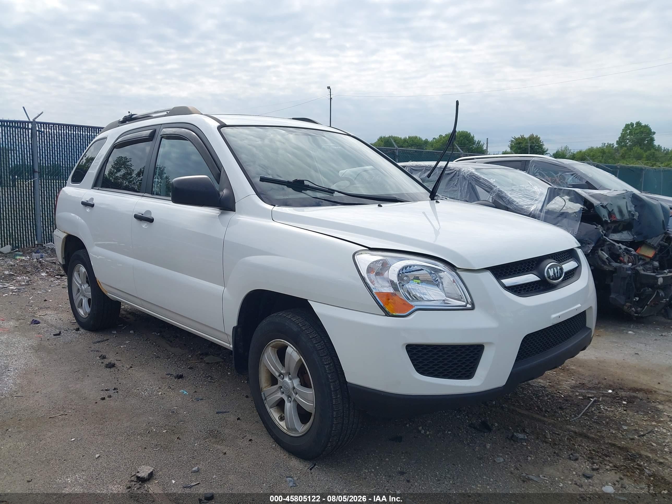 2010 Kia Sportage Lx White vin: KNDKG3A4XA7726688