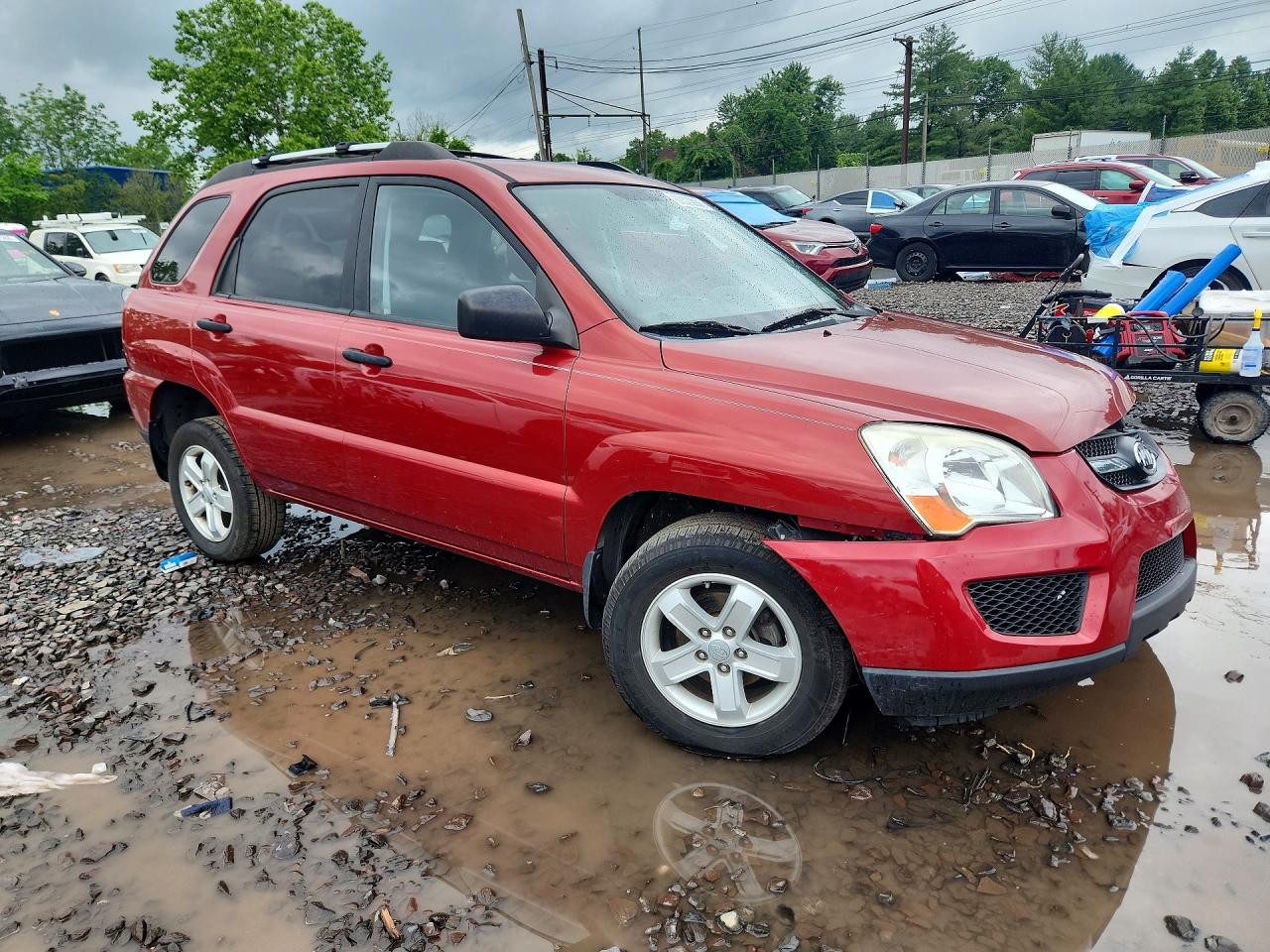 2010 Kia Sportage Lx Red vin: KNDKGCA30A7701063