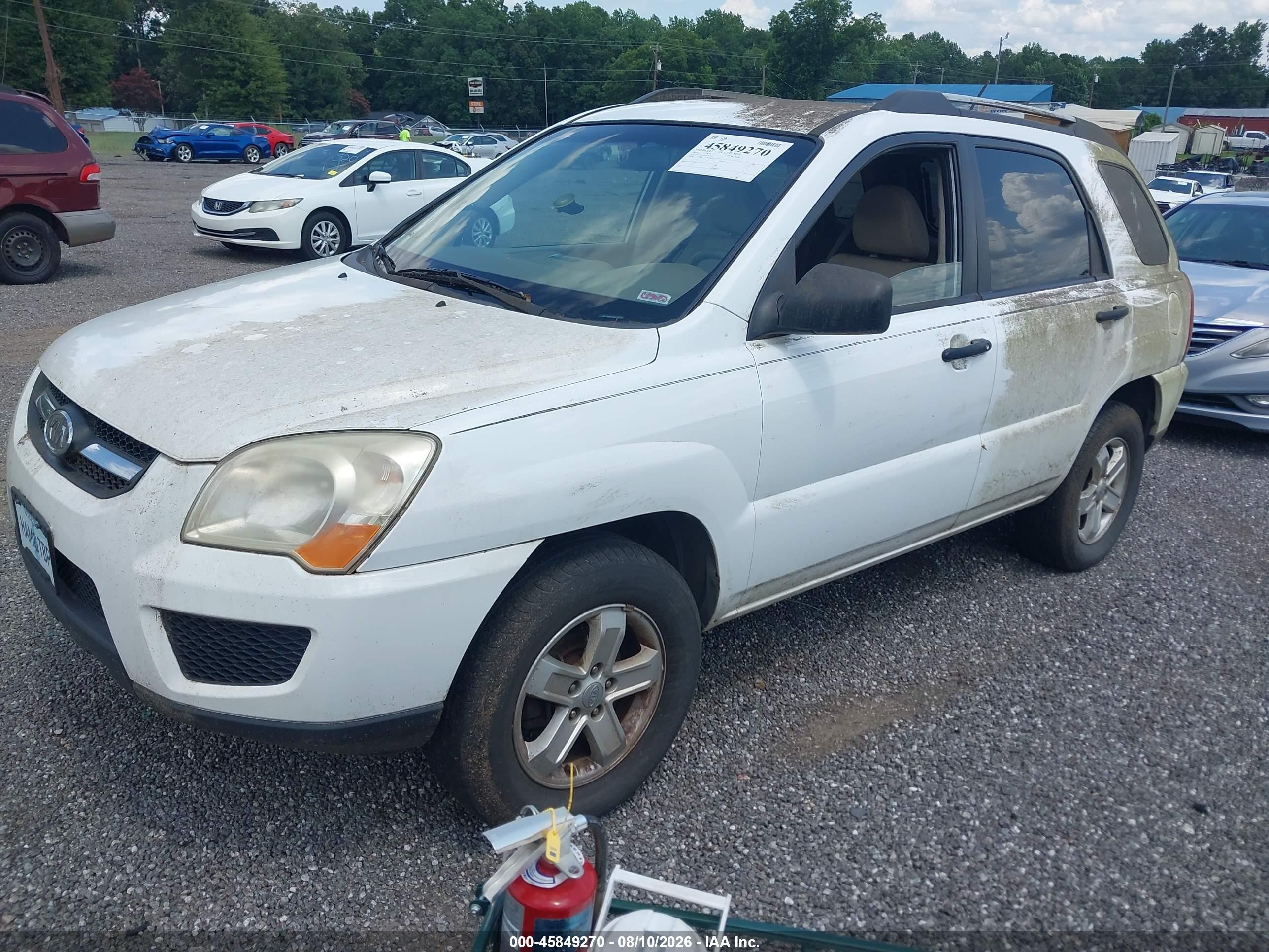 2010 Kia Sportage Lx V6 White vin: KNDKGCA32A7713702