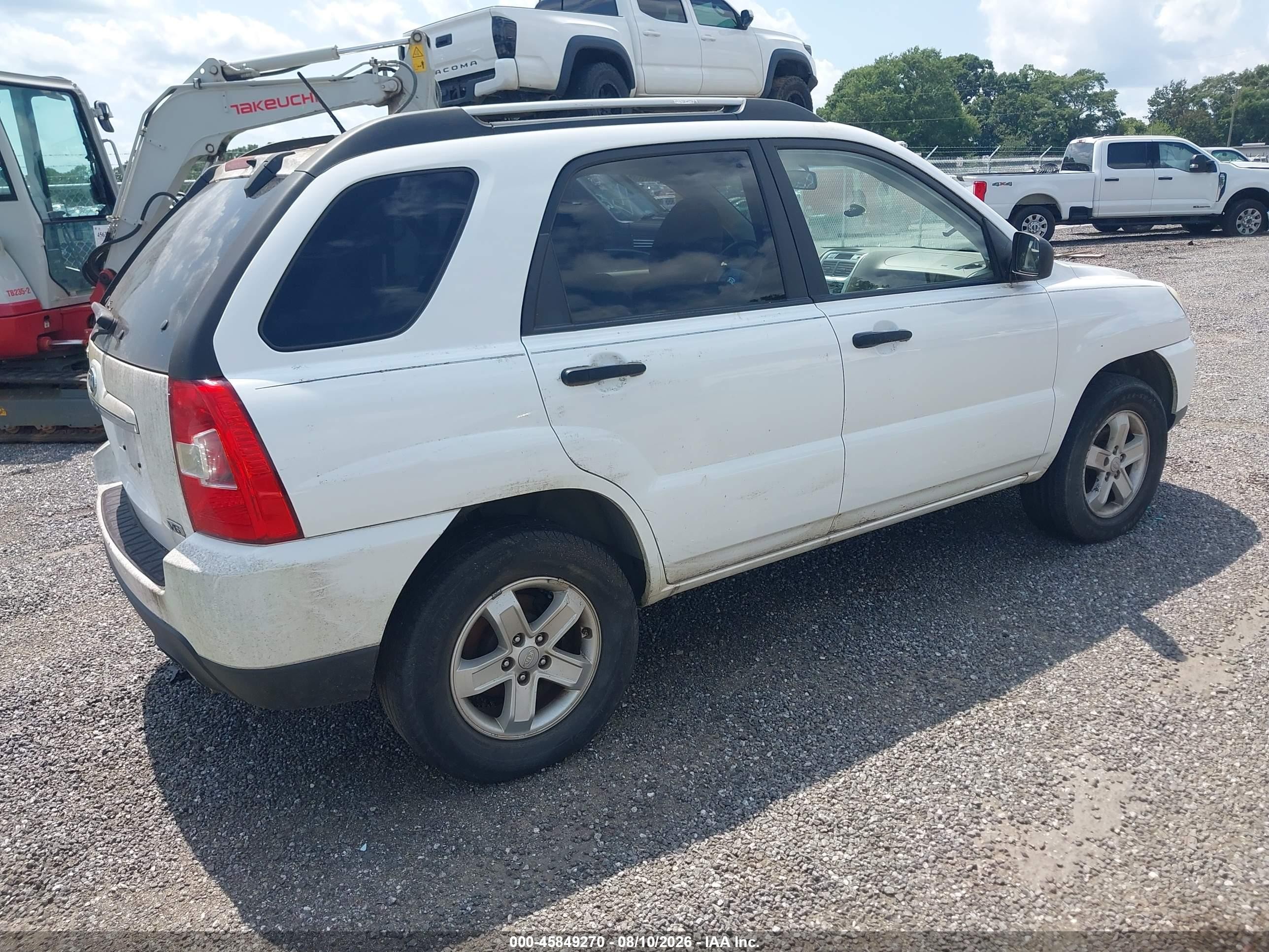 2010 Kia Sportage Lx V6 White vin: KNDKGCA32A7713702