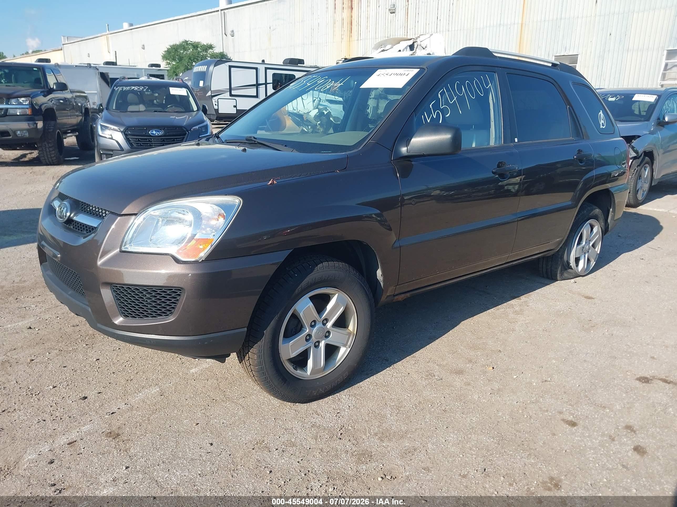 2010 Kia Sportage Lx V6 Brown vin: KNDKGCA36A7693955