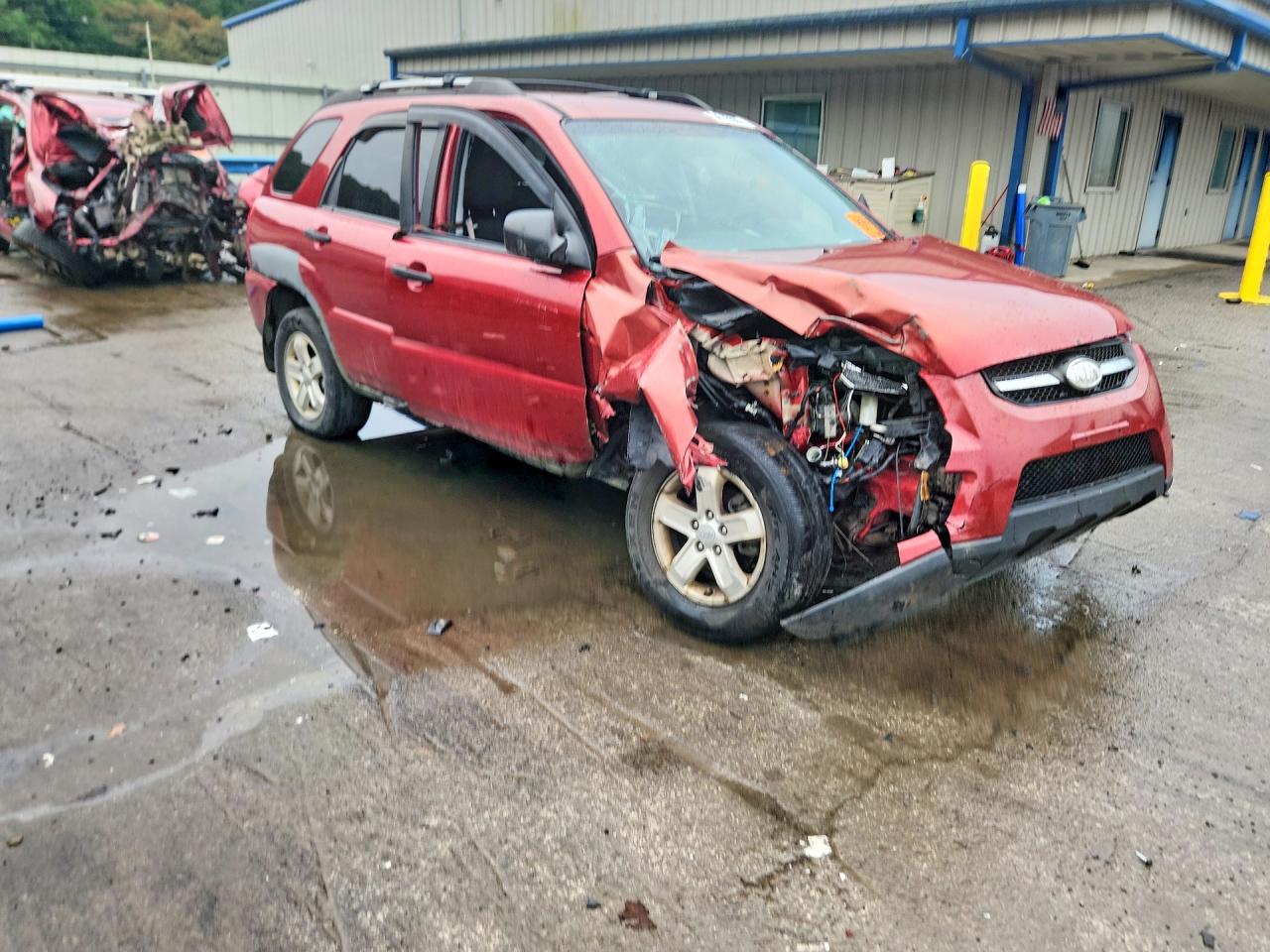 2010 Kia Sportage Lx Burgundy vin: KNDKGCA37A7707393