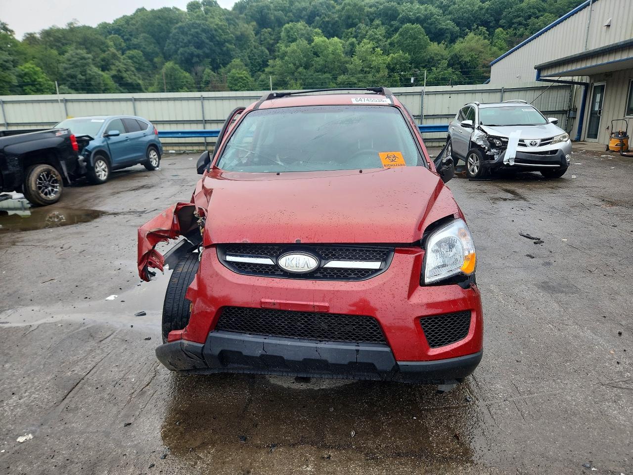 2010 Kia Sportage Lx Burgundy vin: KNDKGCA37A7707393