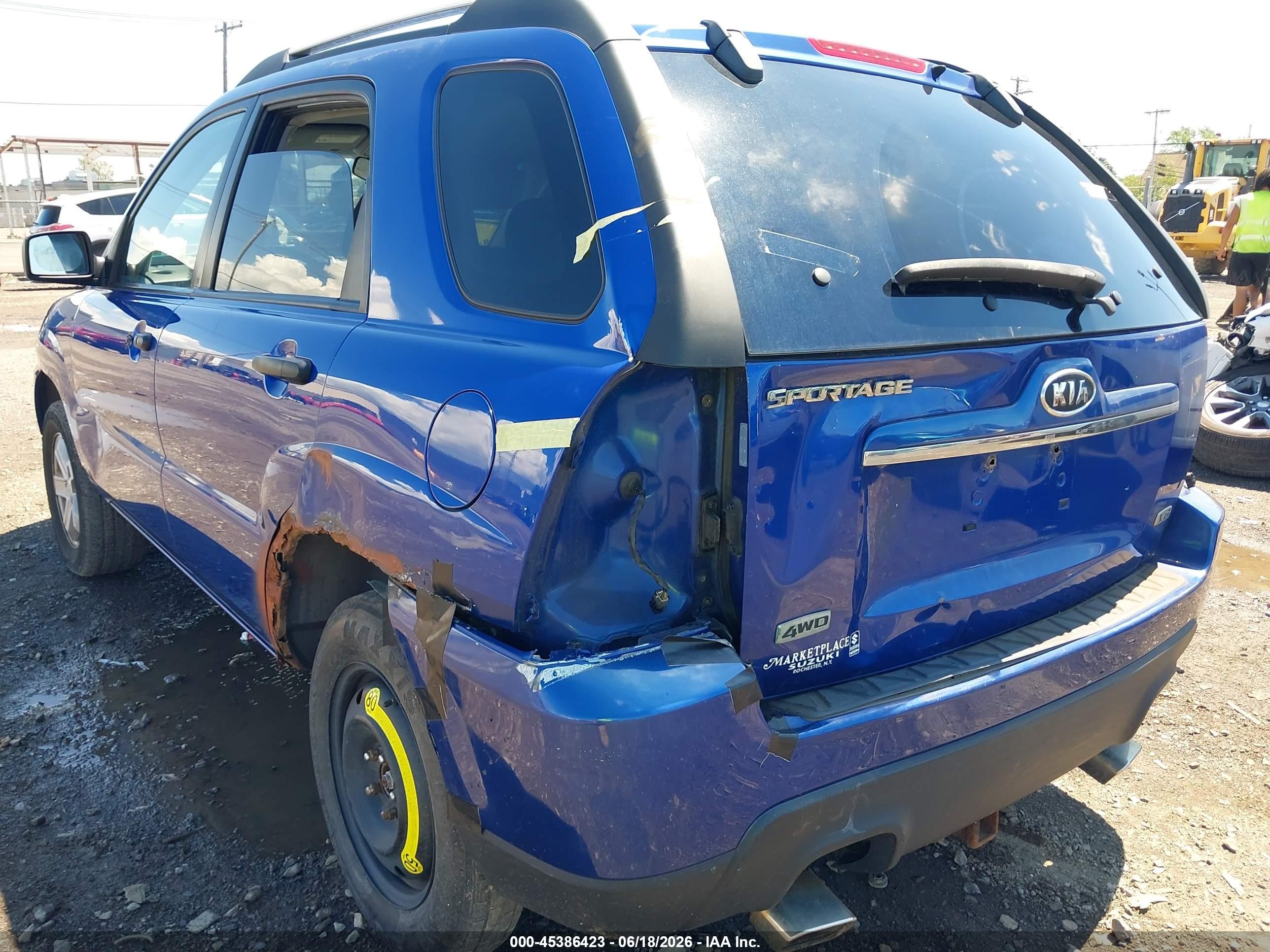 2010 Kia Sportage Lx V6 Blue vin: KNDKGCA38A7669124