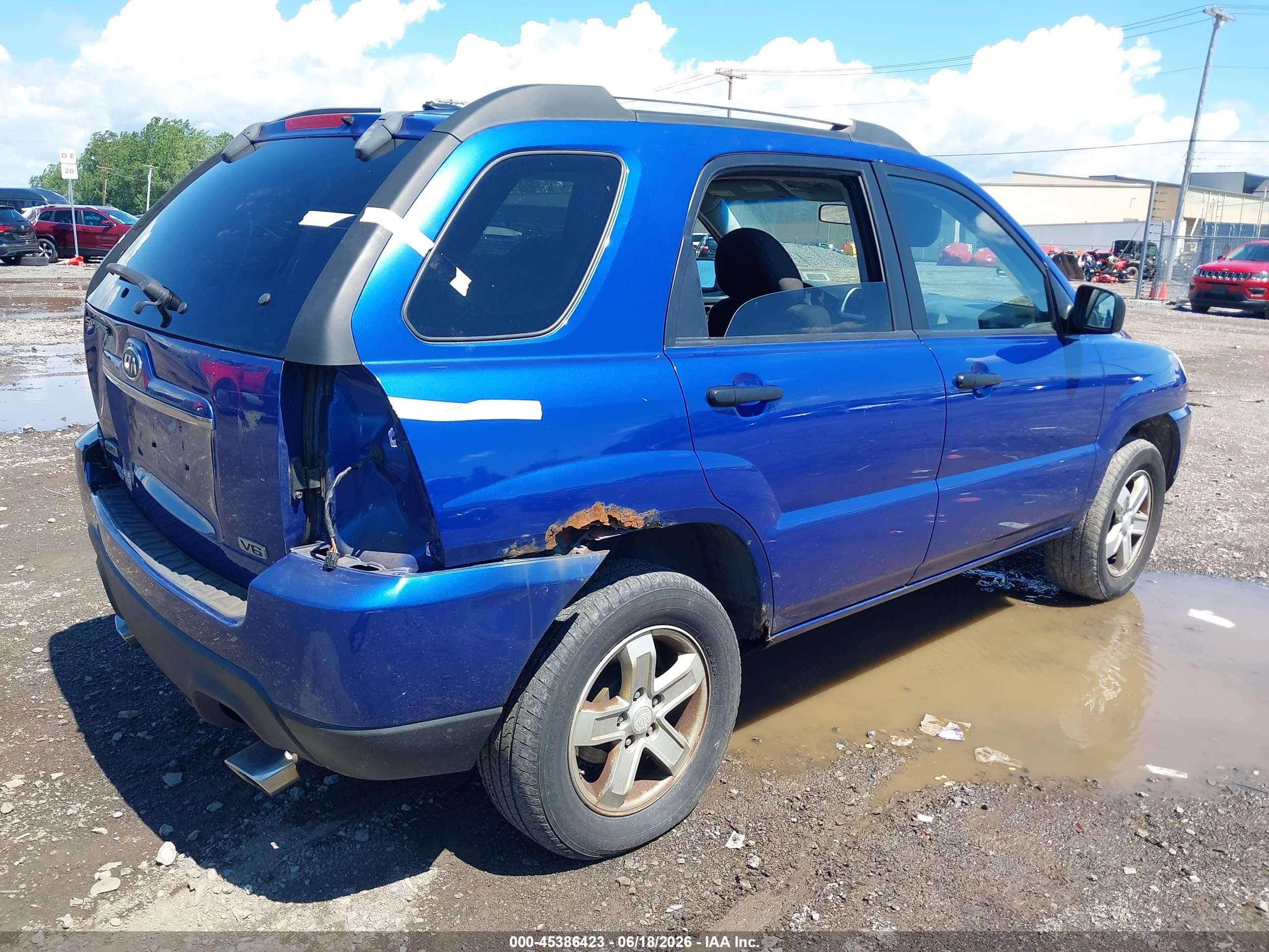 2010 Kia Sportage Lx V6 Blue vin: KNDKGCA38A7669124