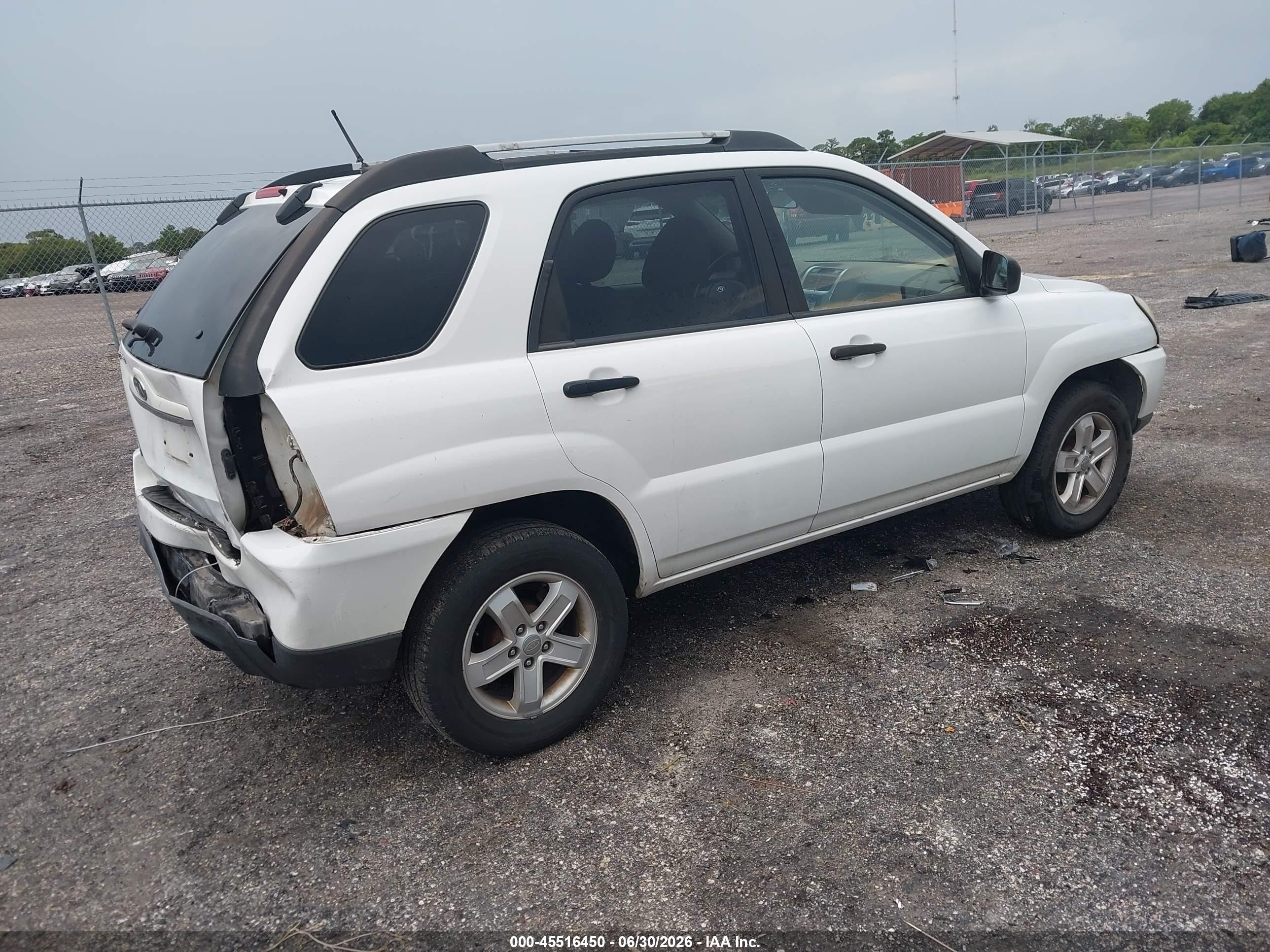2010 Kia Sportage Lx V6 White vin: KNDKGCA38A7734182
