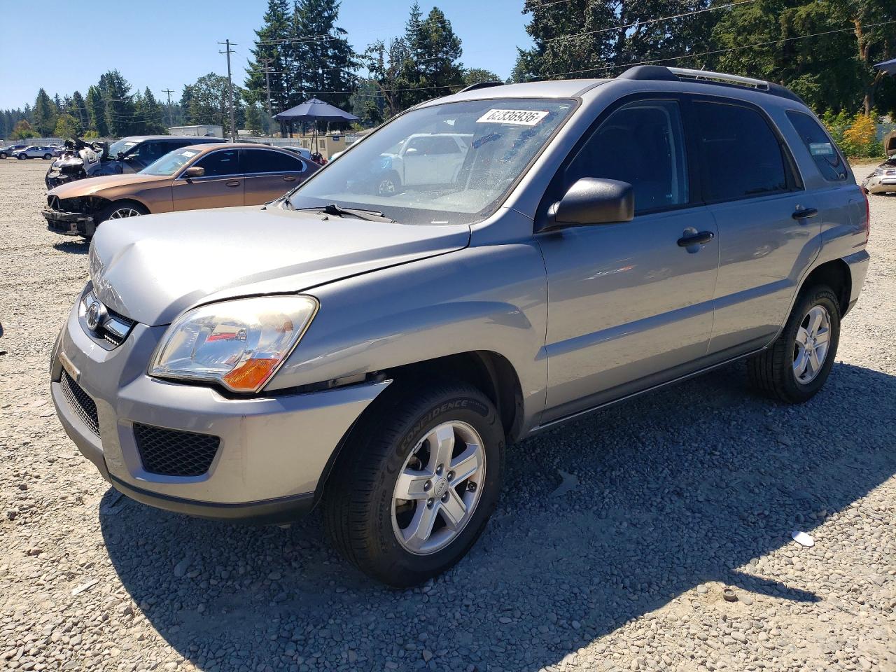 2010 Kia Sportage Lx Gray vin: KNDKGCA39A7669407