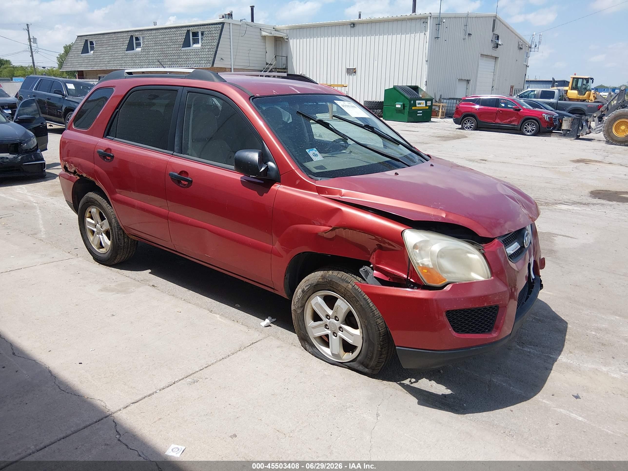 2010 Kia Sportage Lx V6 Красный vin: KNDKGCA39A7714247