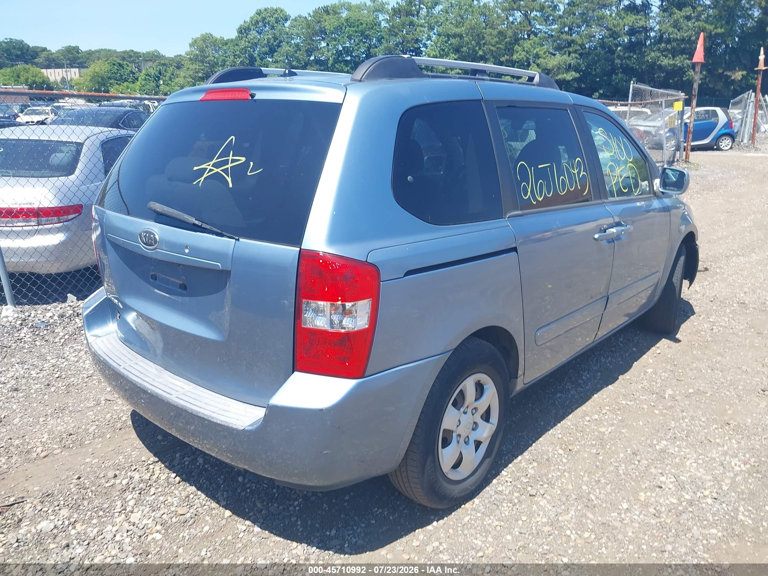 2008 Kia Sedona   Blue vin: KNDMB133186226466