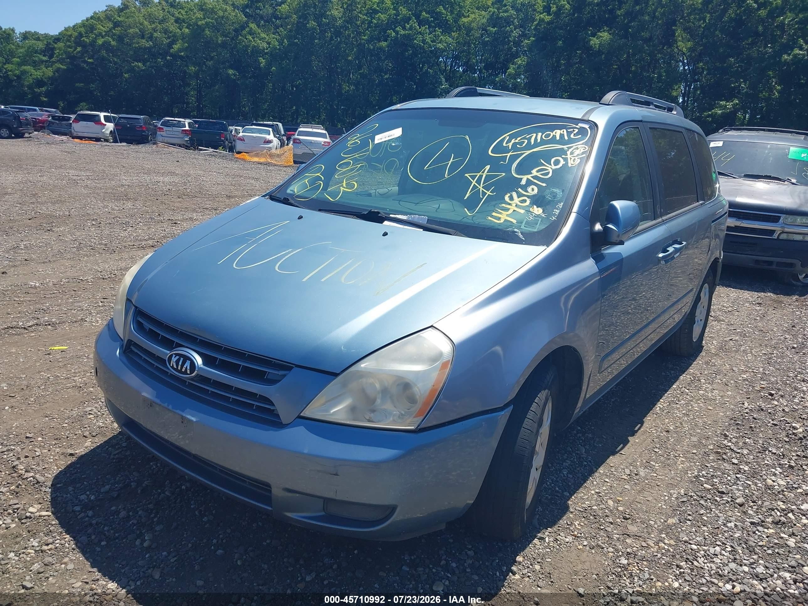 2008 Kia Sedona   Blue vin: KNDMB133186226466