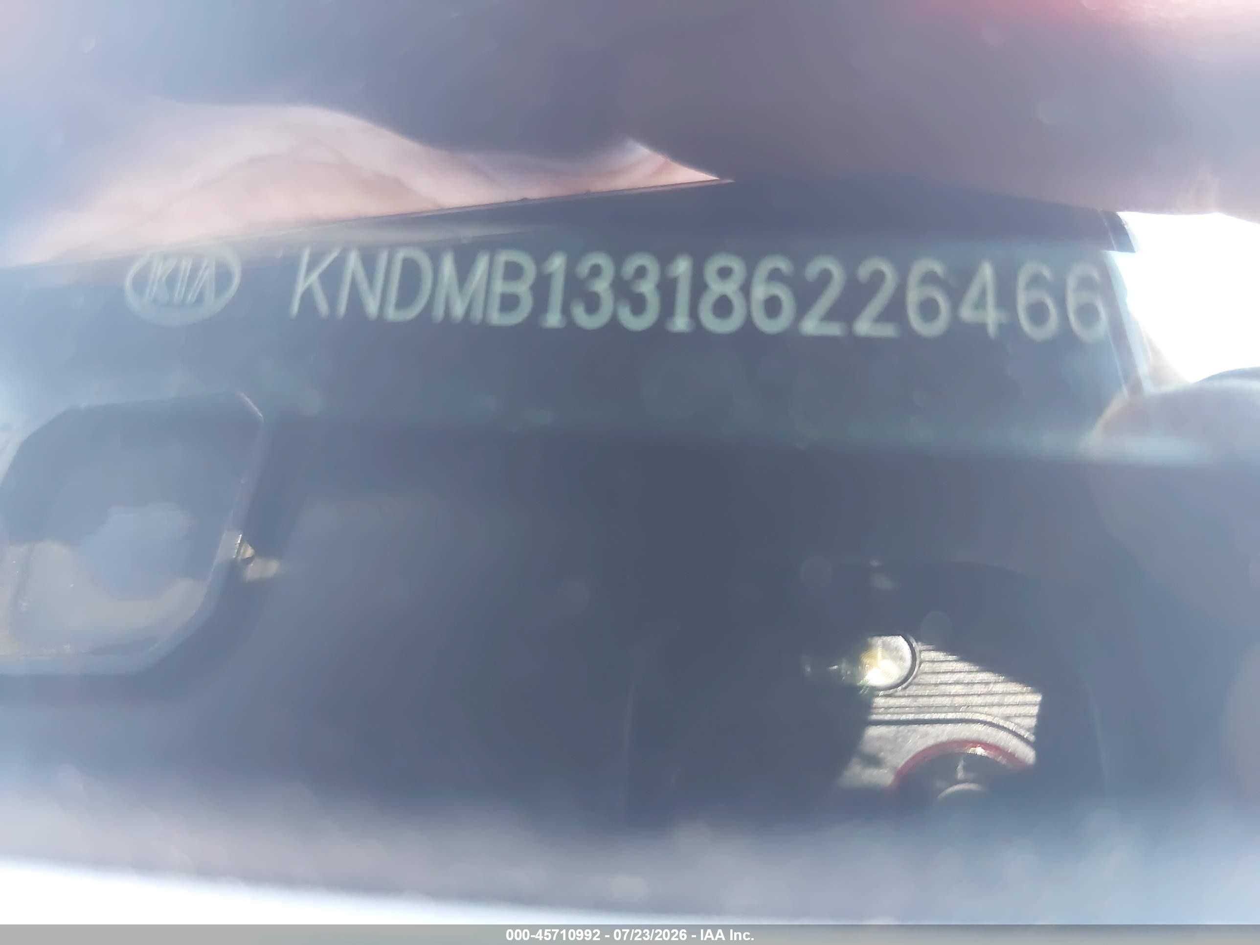 2008 Kia Sedona   Blue vin: KNDMB133186226466