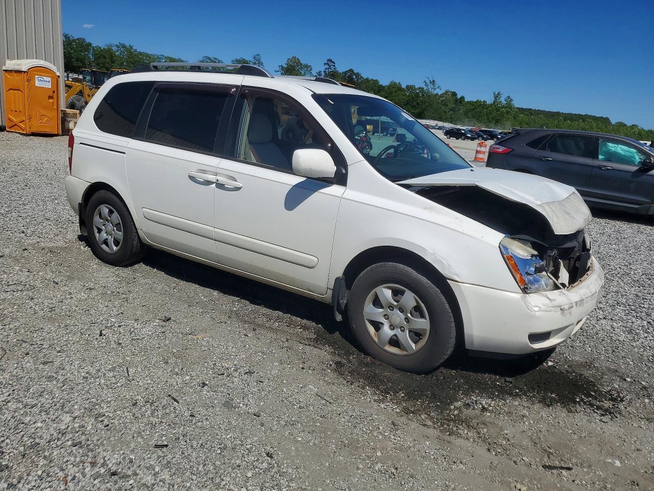2007 Kia Sedona Base Белый vin: KNDMB133276125502