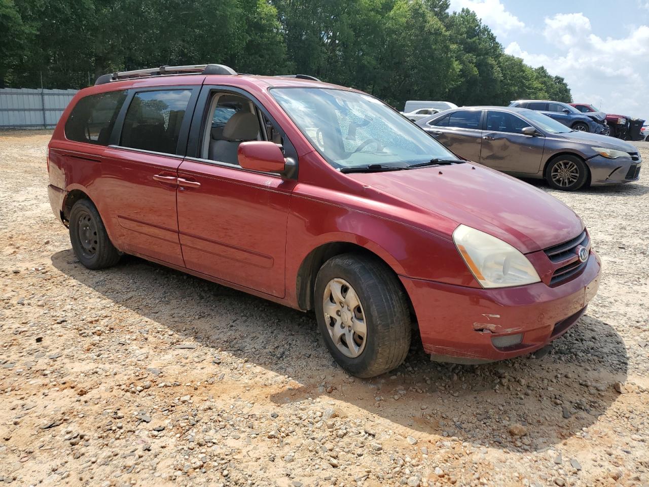 2006 Kia Sedona Lx Red vin: KNDMB233066065949