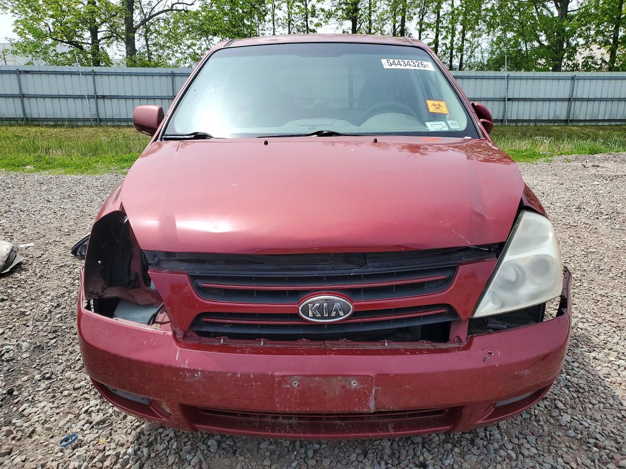 2006 Kia Sedona Lx Red vin: KNDMB233066076191