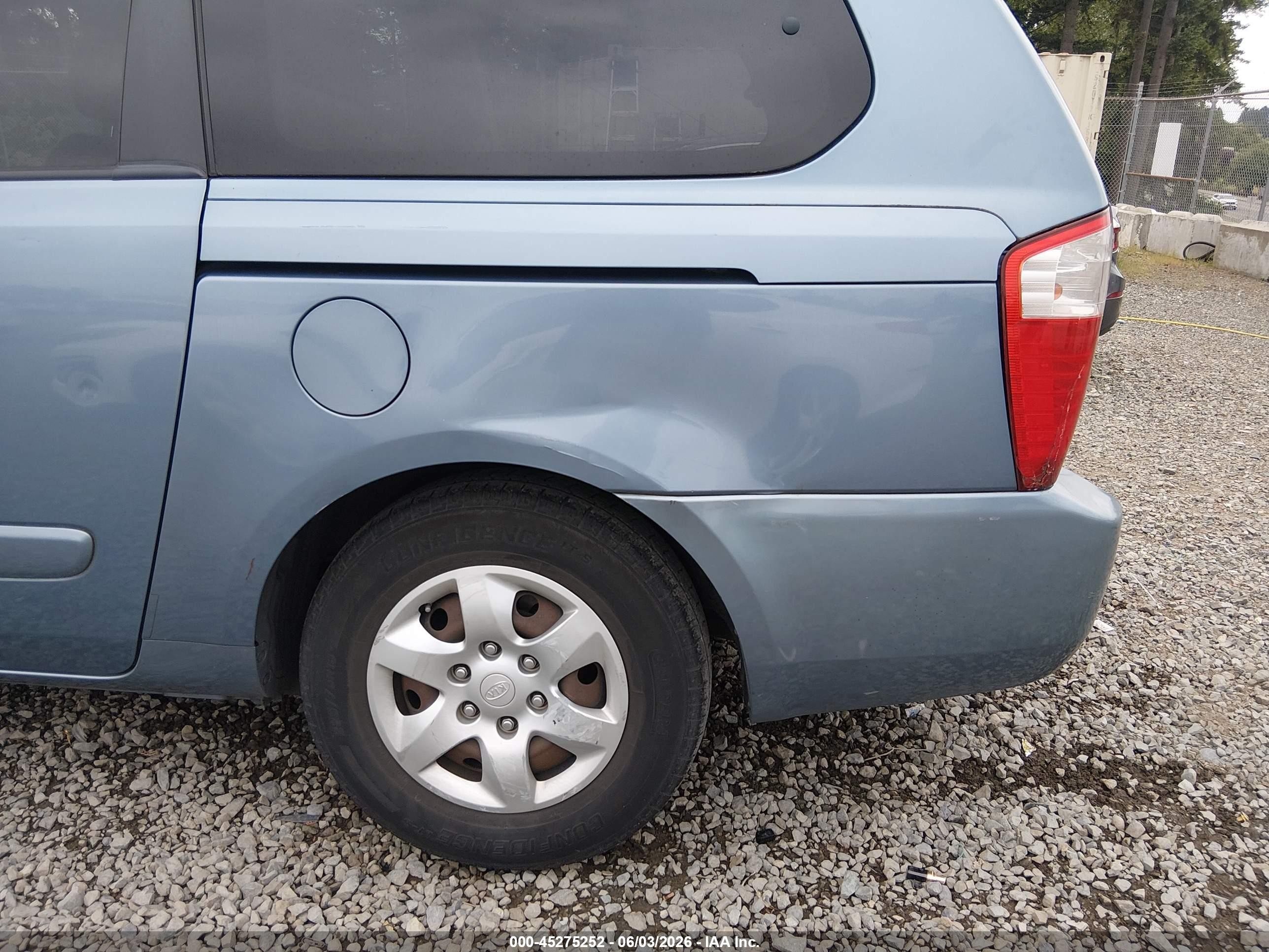 2007 Kia Sedona Lx Blue vin: KNDMB233076184487