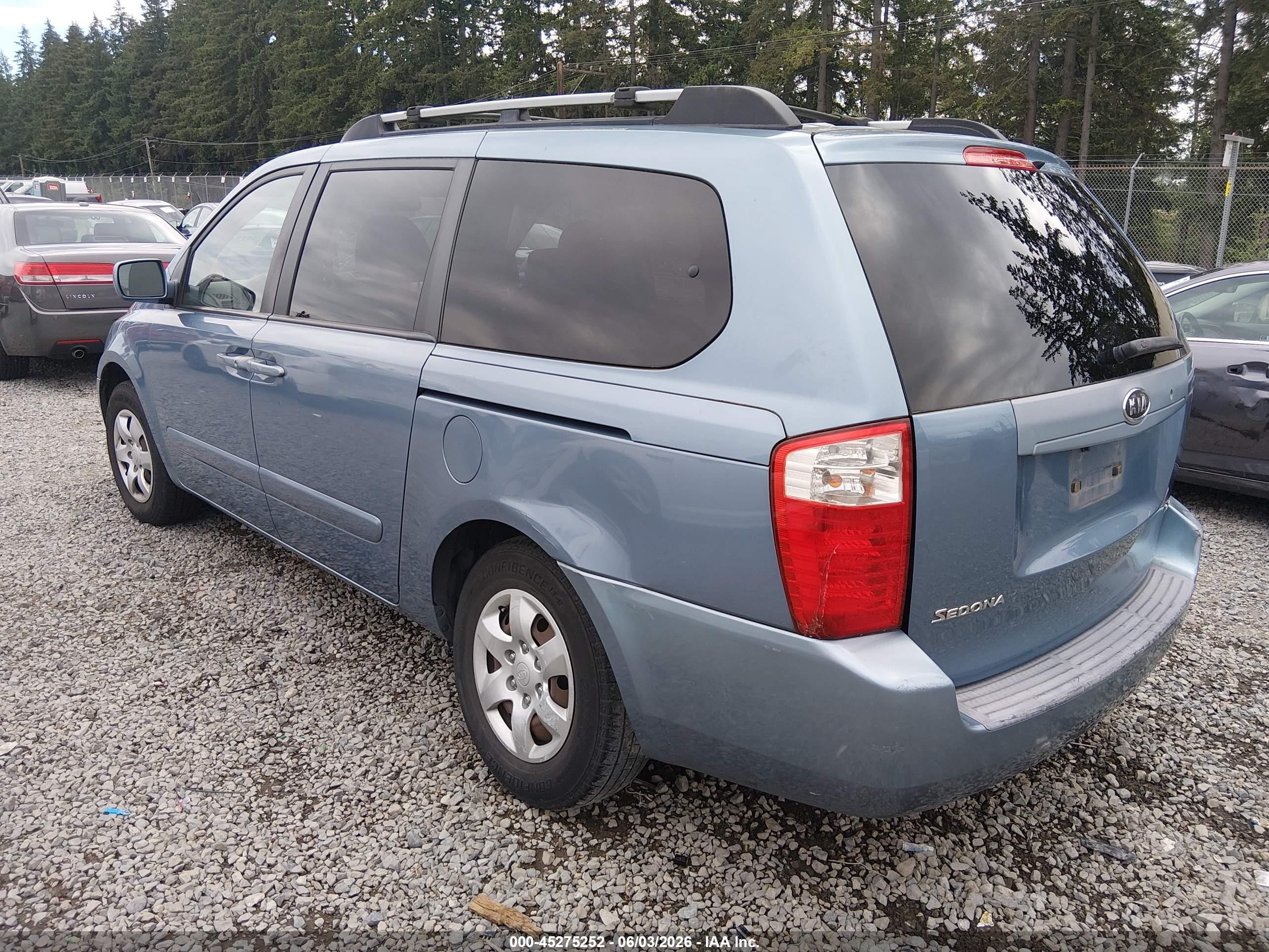 2007 Kia Sedona Lx Blue vin: KNDMB233076184487