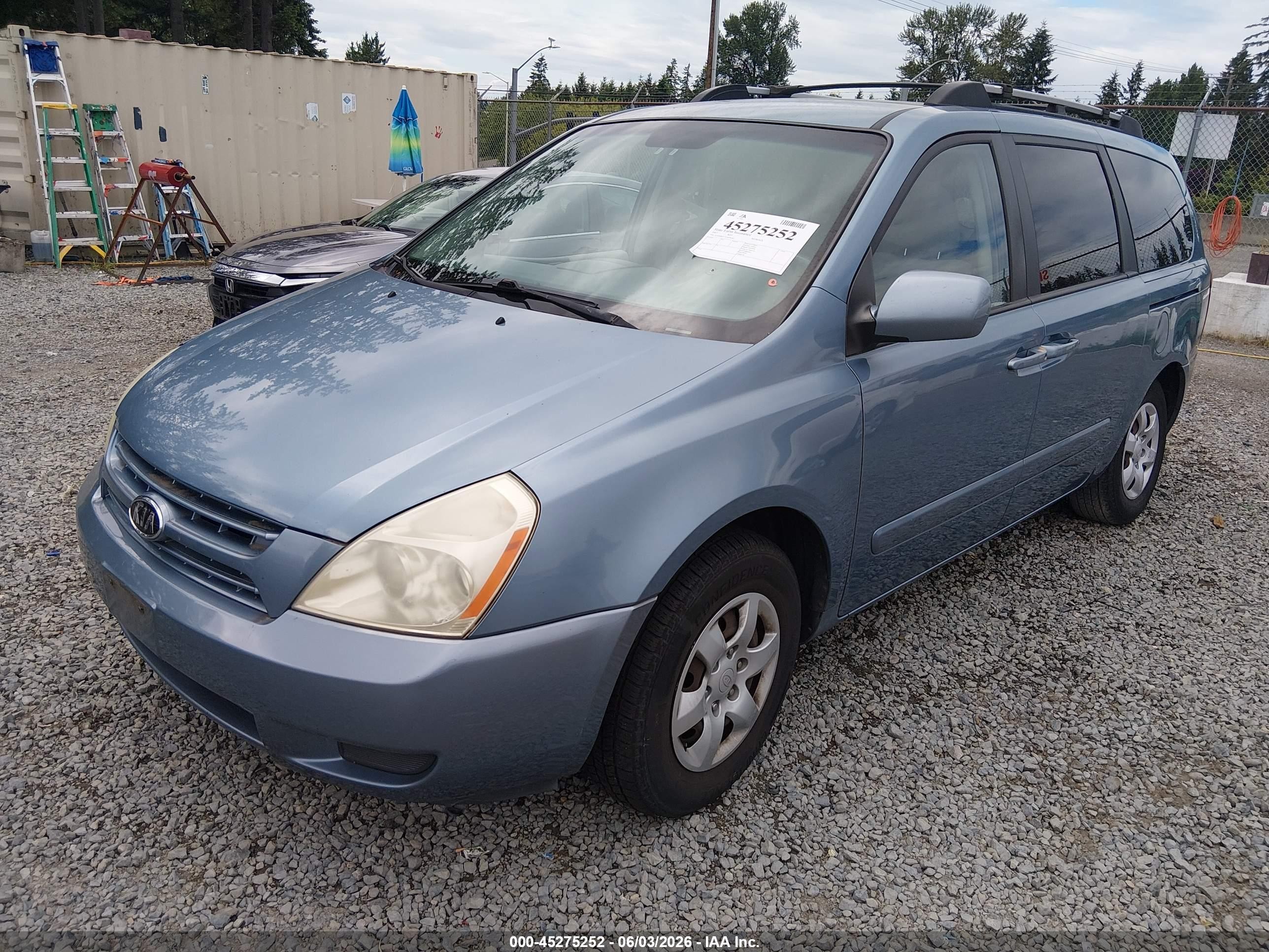 2007 Kia Sedona Lx Blue vin: KNDMB233076184487