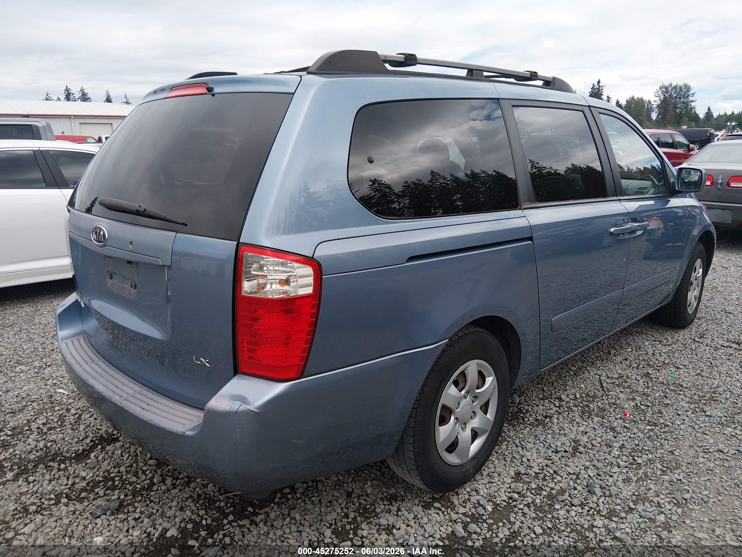 2007 Kia Sedona Lx Blue vin: KNDMB233076184487