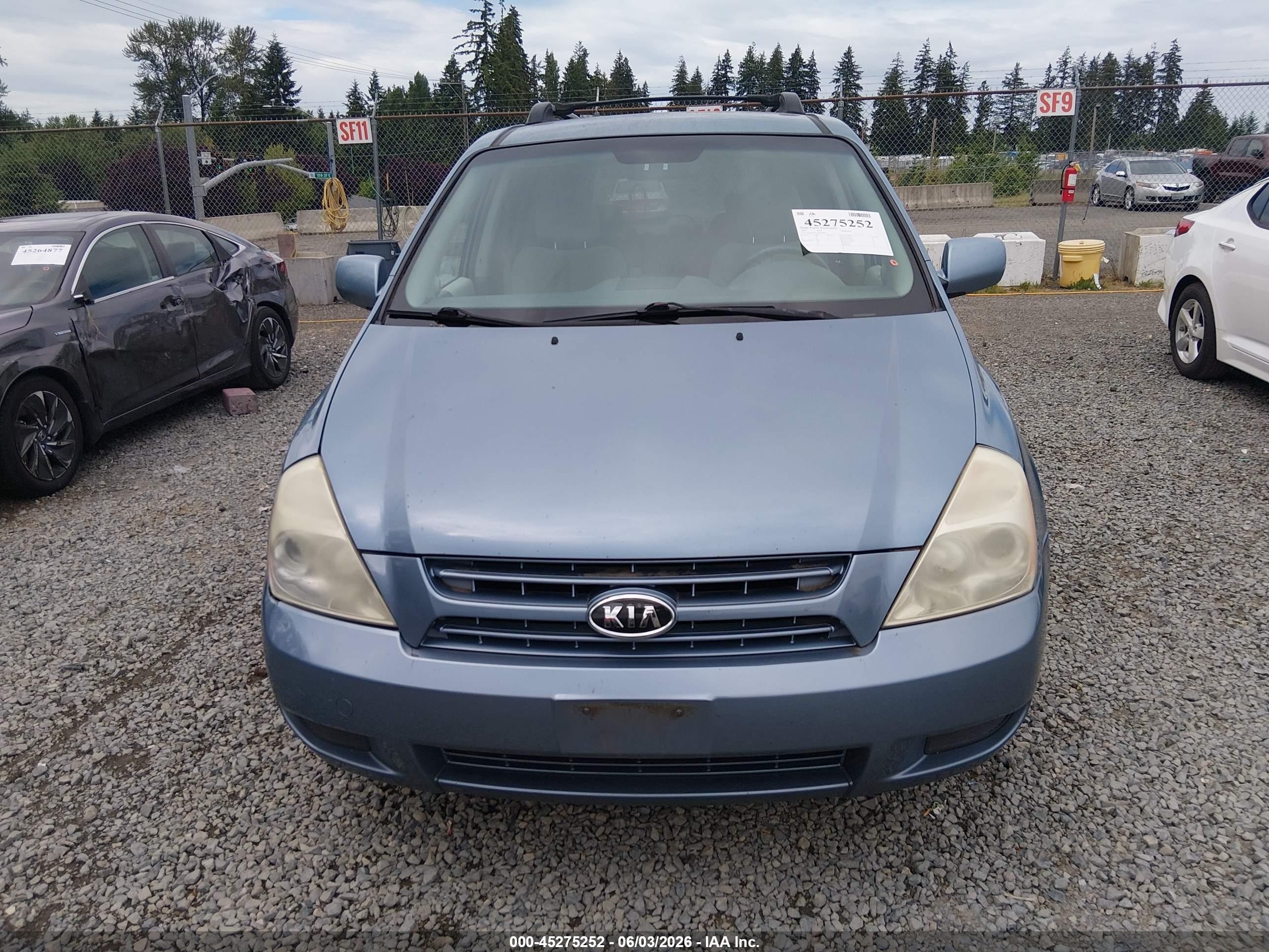 2007 Kia Sedona Lx Blue vin: KNDMB233076184487