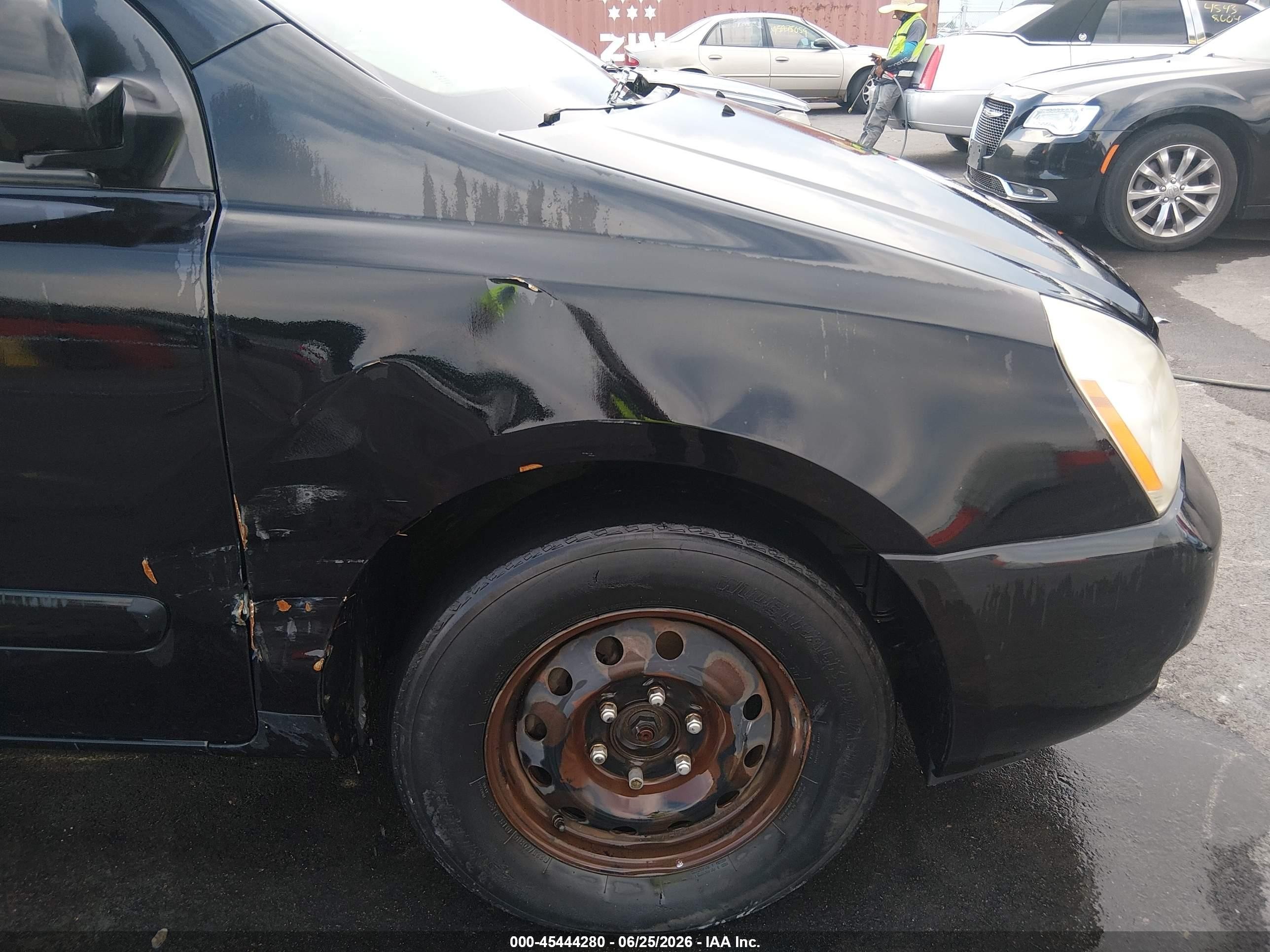 2007 Kia Sedona Lx Black vin: KNDMB233076188474