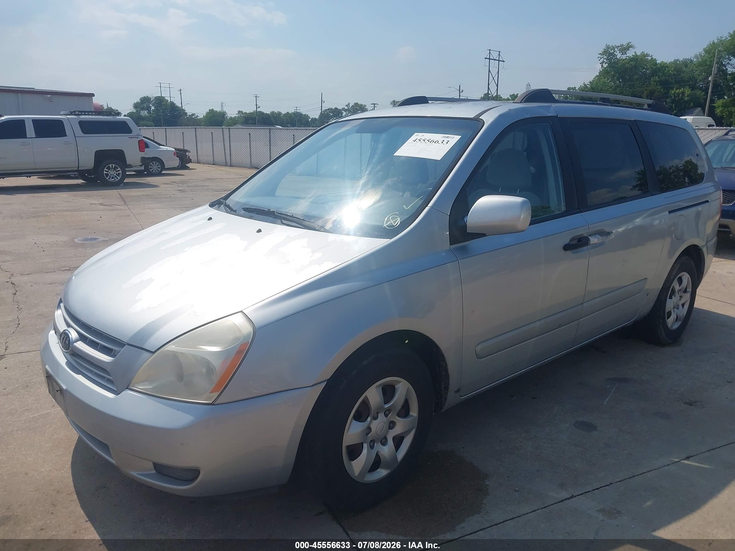 2008 Kia Sedona Lx Gray vin: KNDMB233086218803