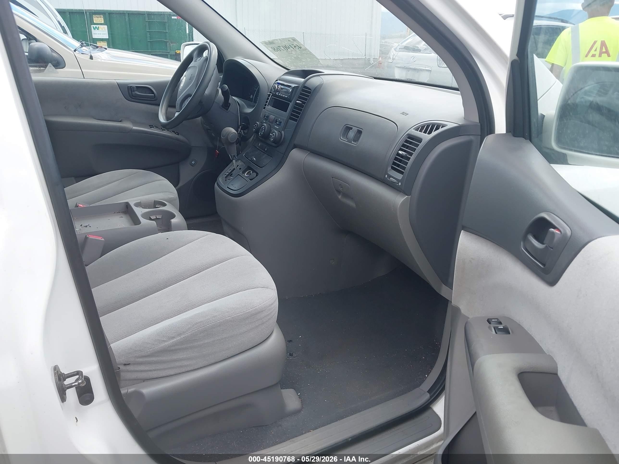 2008 Kia Sedona Lx White vin: KNDMB233086255365