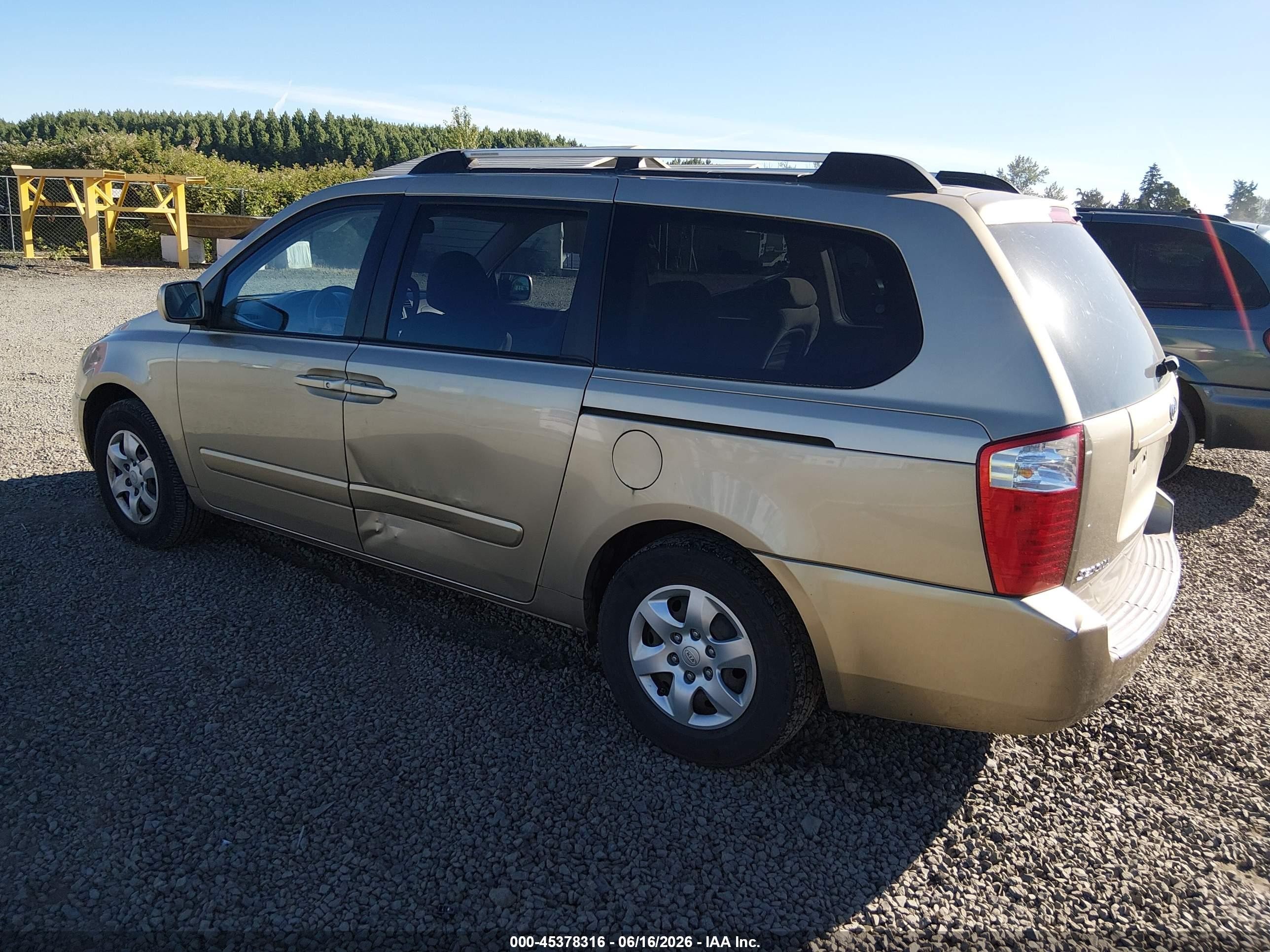 2007 Kia Sedona Lx Gold vin: KNDMB233176154267
