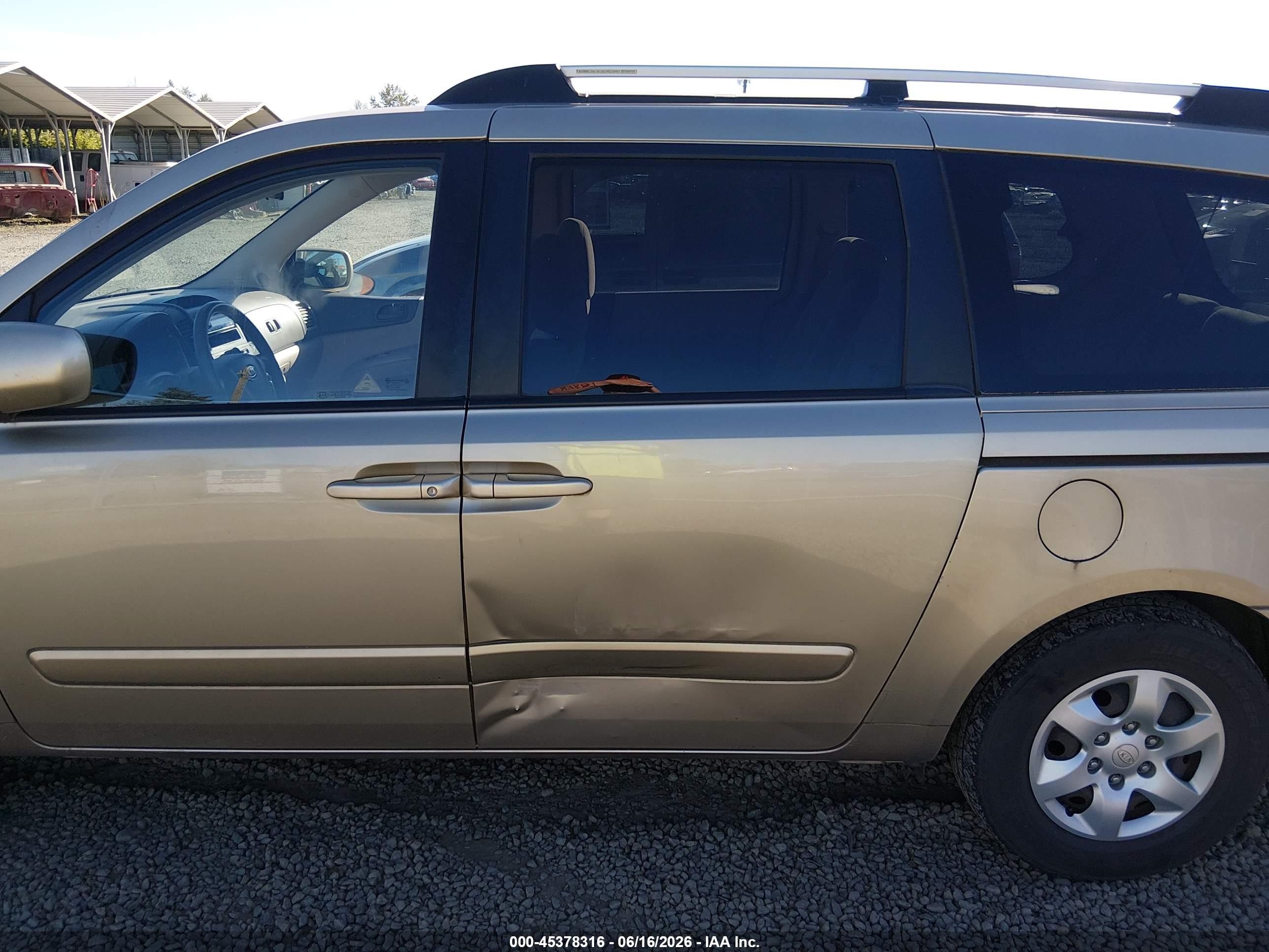 2007 Kia Sedona Lx Gold vin: KNDMB233176154267