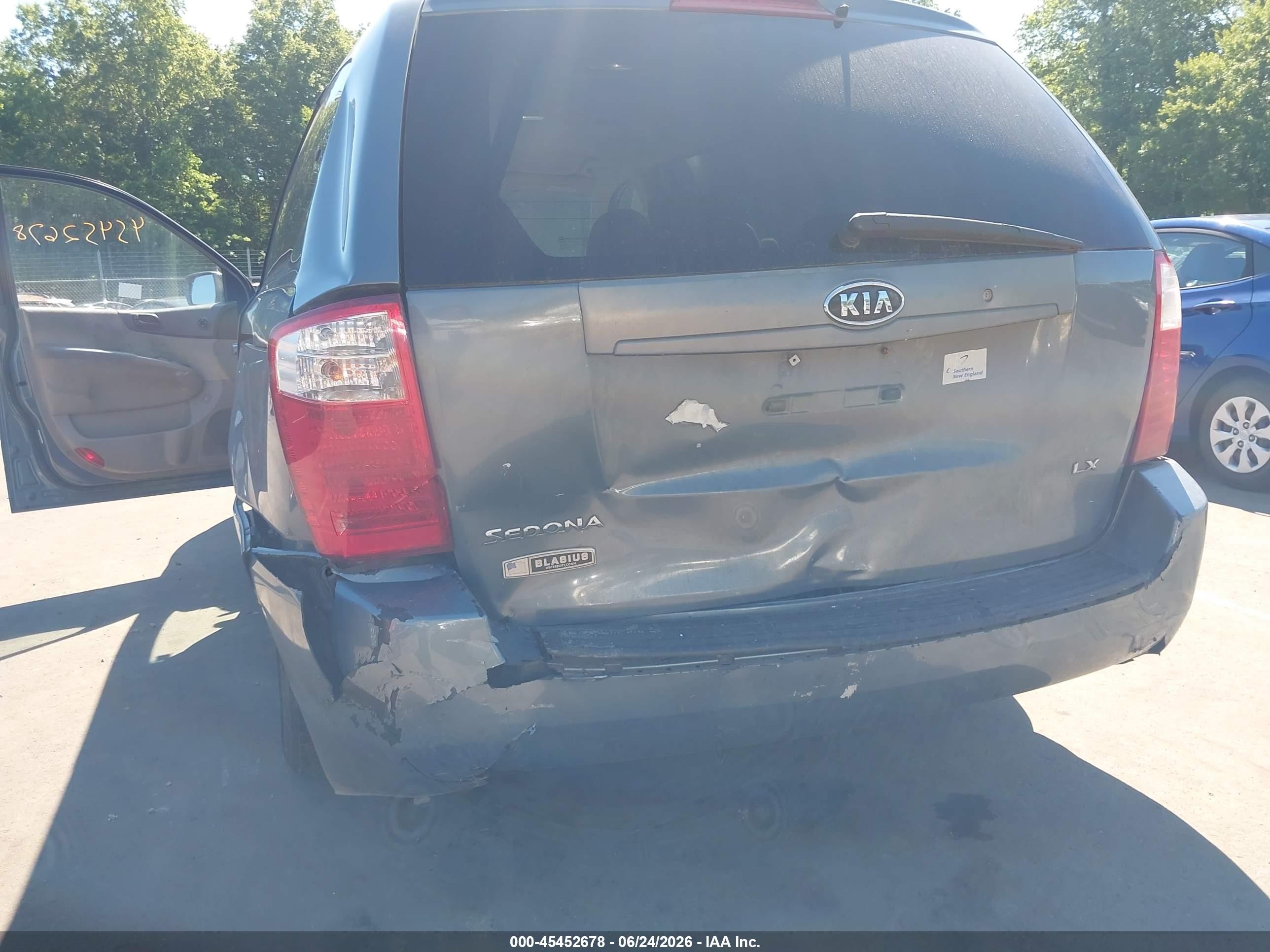 2008 Kia Sedona Lx Синий vin: KNDMB233186211553