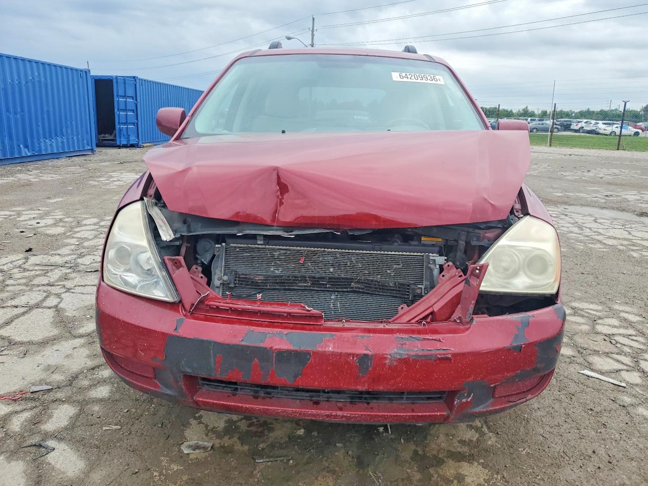 2008 Kia Sedona Lx Red vin: KNDMB233186249199