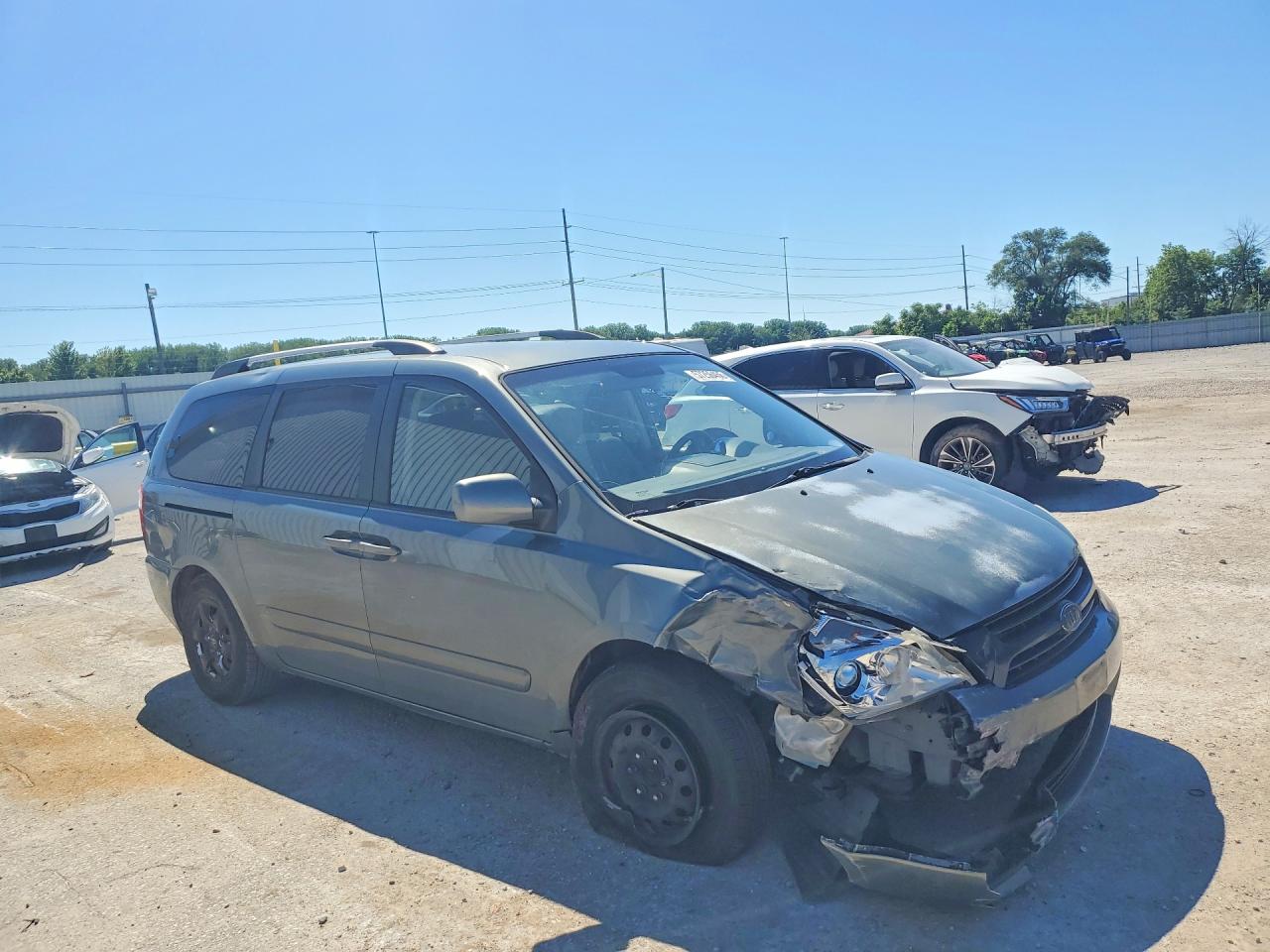 2009 Kia Sedona Lx Gray vin: KNDMB233196313646