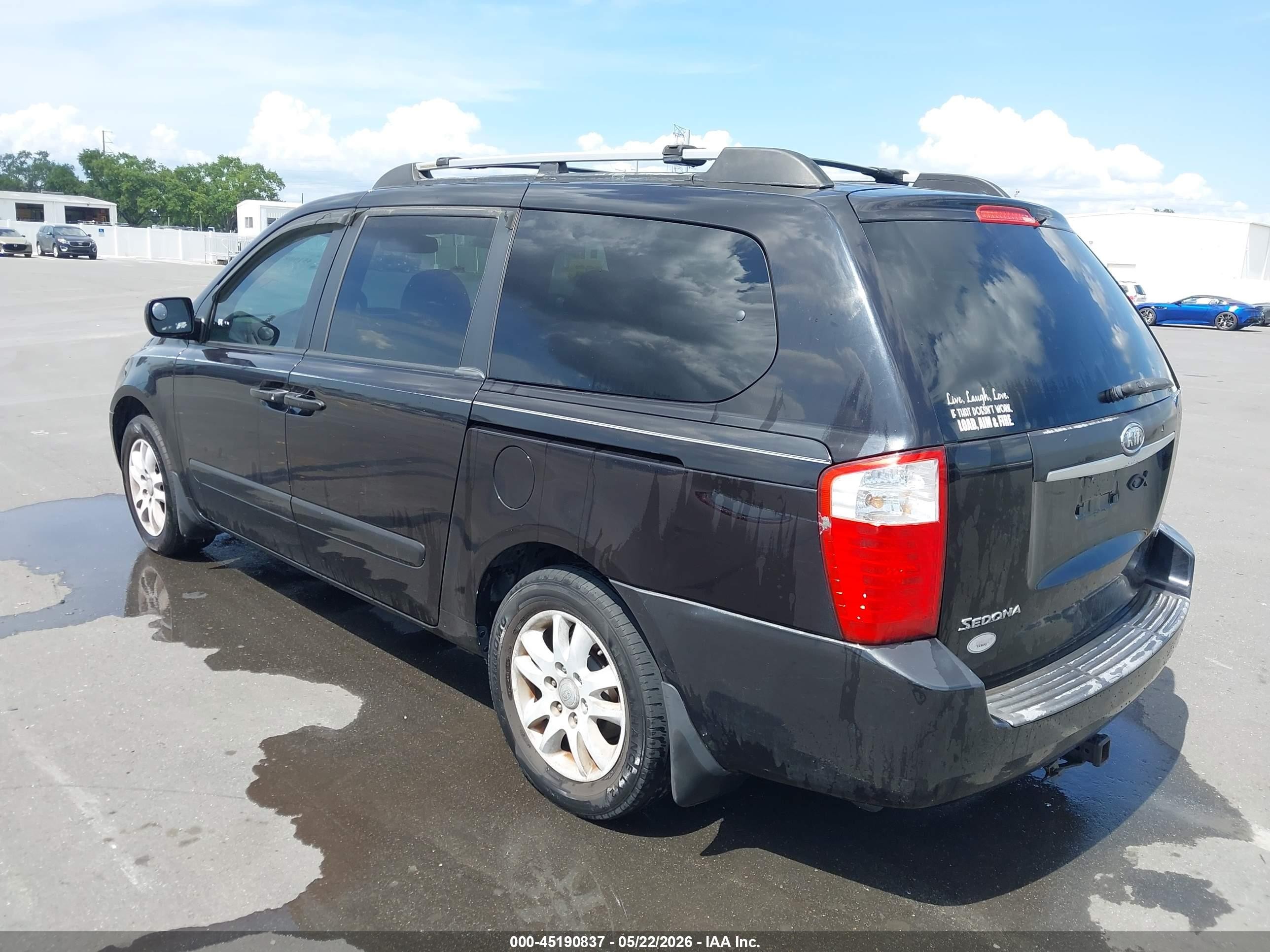 2006 Kia Sedona Ex/lx Black vin: KNDMB233266049333