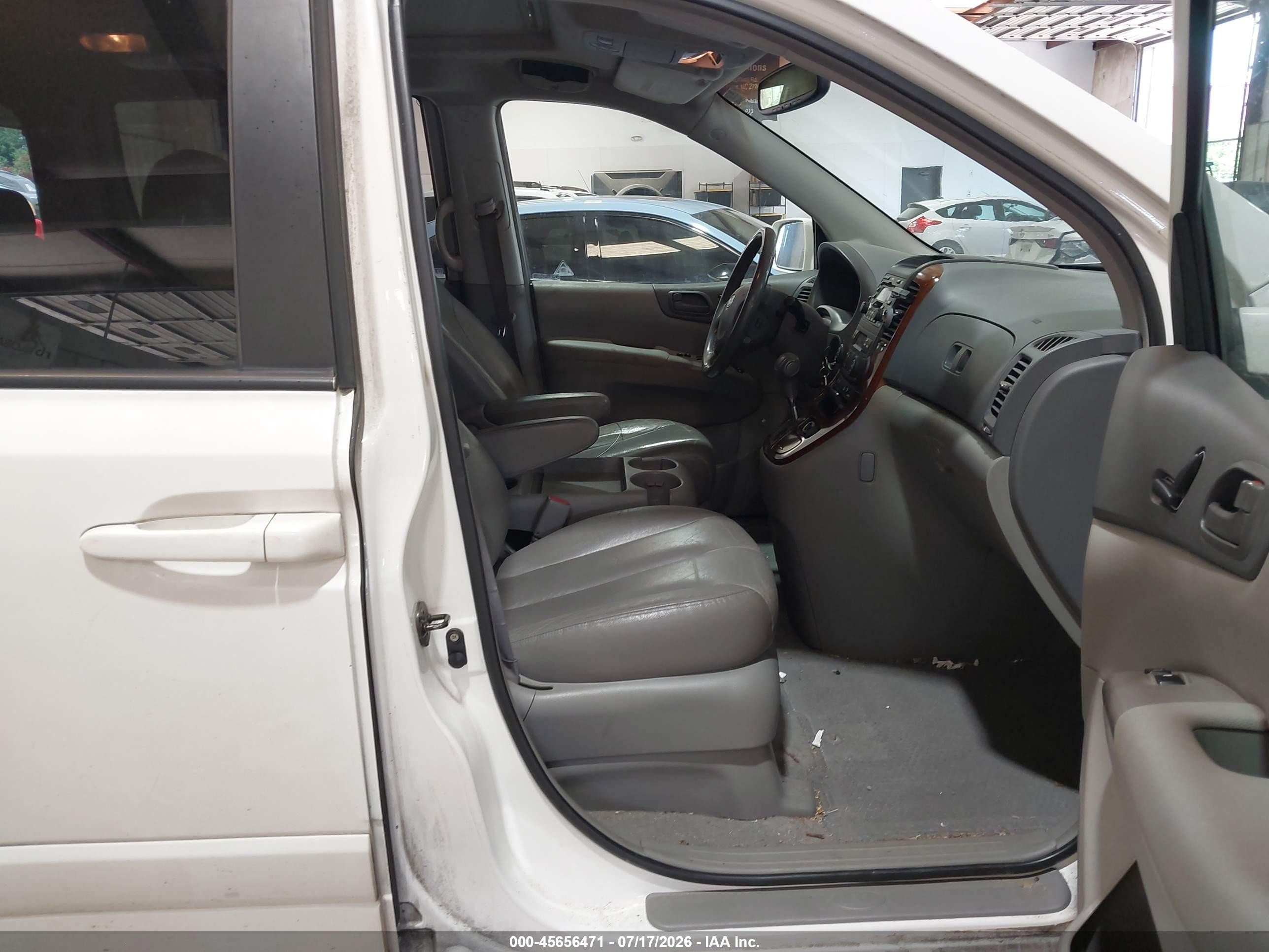 2007 Kia Sedona Ex White vin: KNDMB233276149286