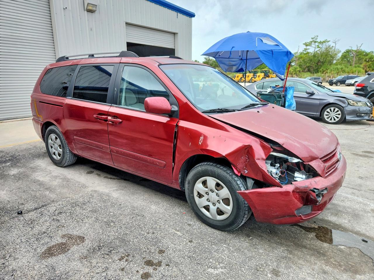2008 Kia Sedona Lx Maroon vin: KNDMB233286197744