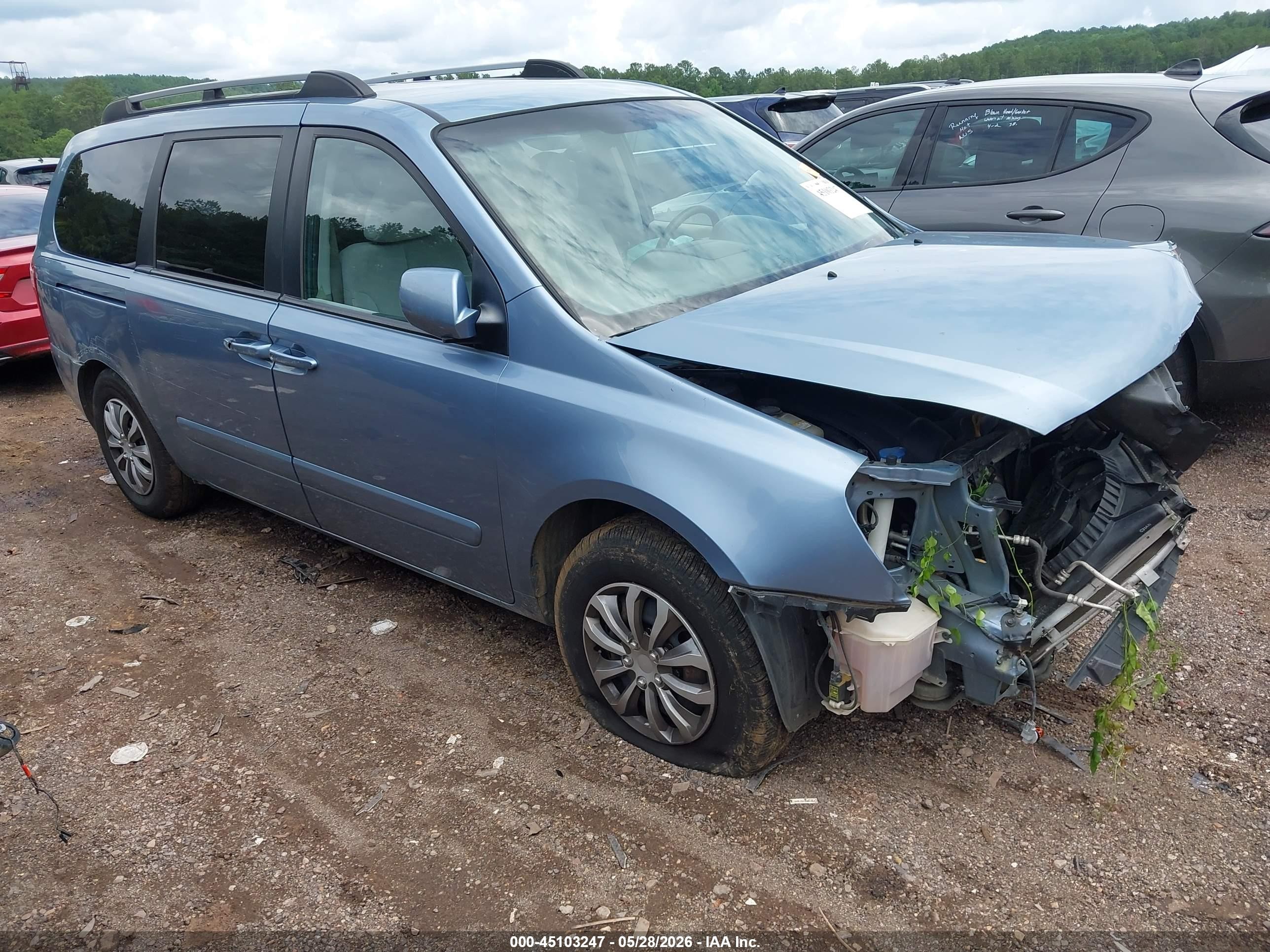 2008 Kia Sedona Lx Light Blue vin: KNDMB233286225638