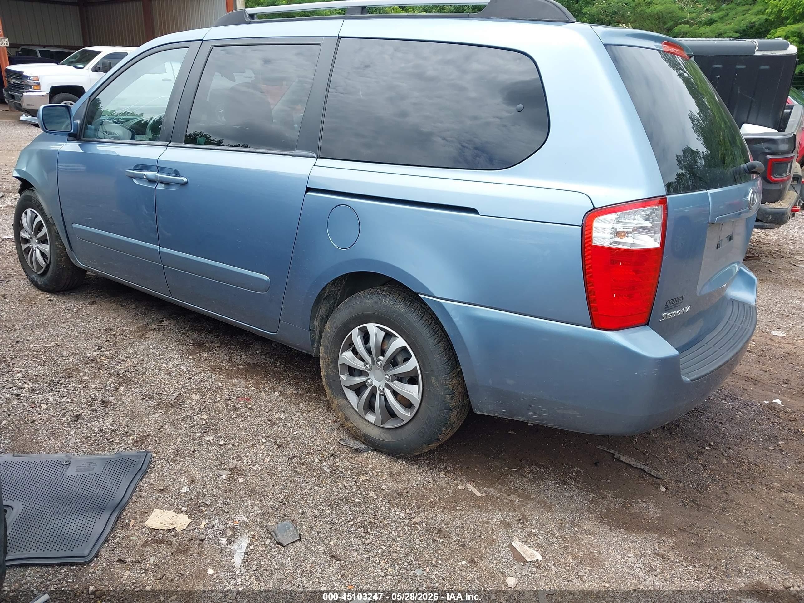 2008 Kia Sedona Lx Light Blue vin: KNDMB233286225638
