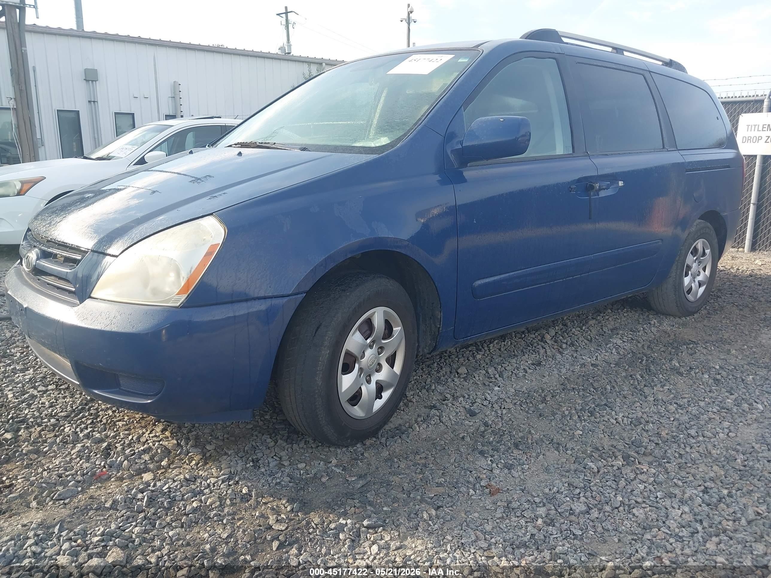 2008 Kia Sedona Lx Blue vin: KNDMB233286254752