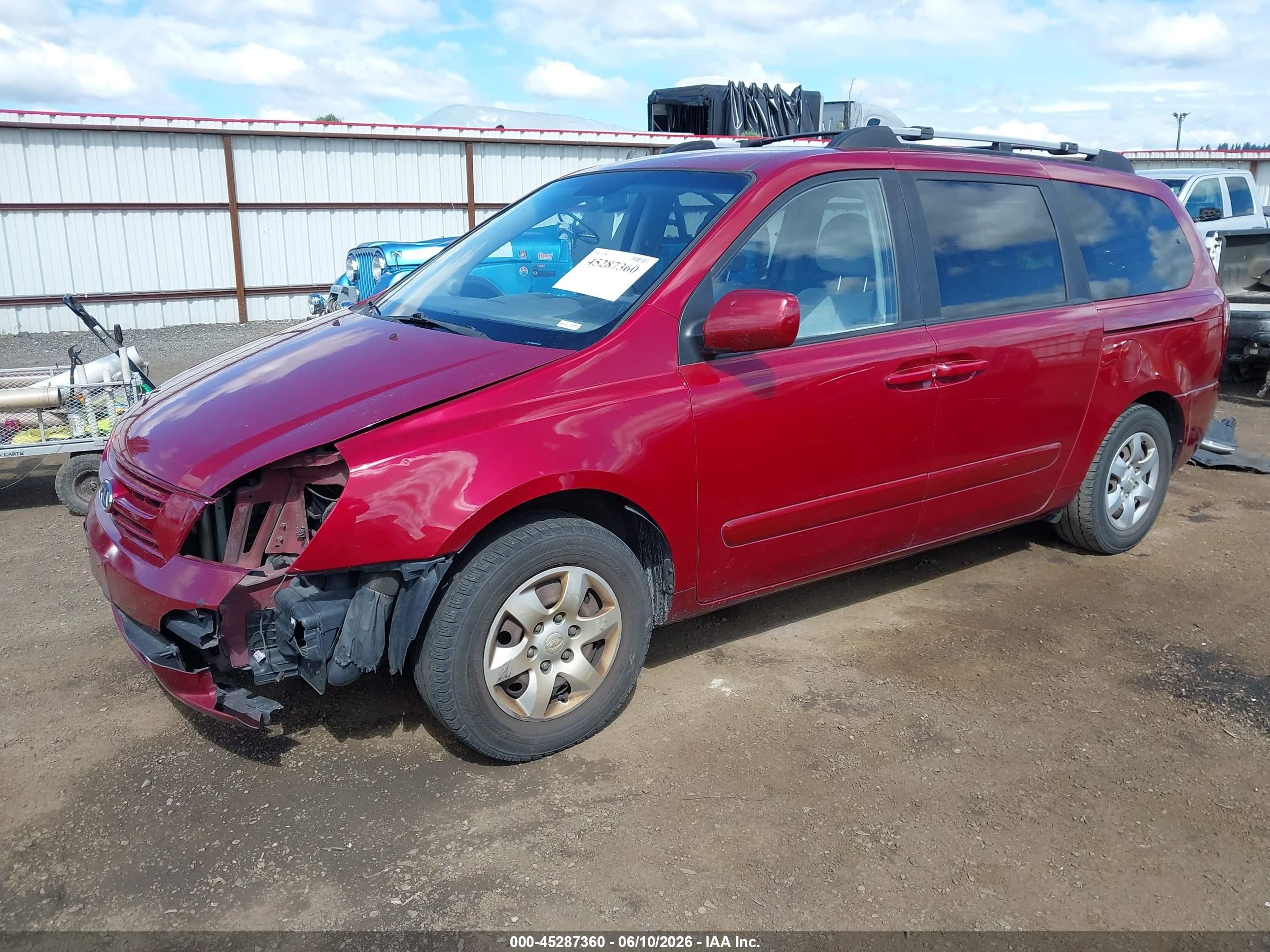 2008 Kia Sedona Lx Red vin: KNDMB233286265931