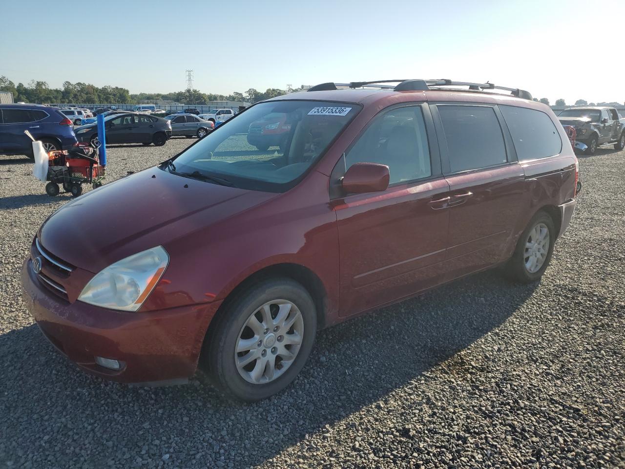 2009 Kia Sedona Lx Red vin: KNDMB233296299370