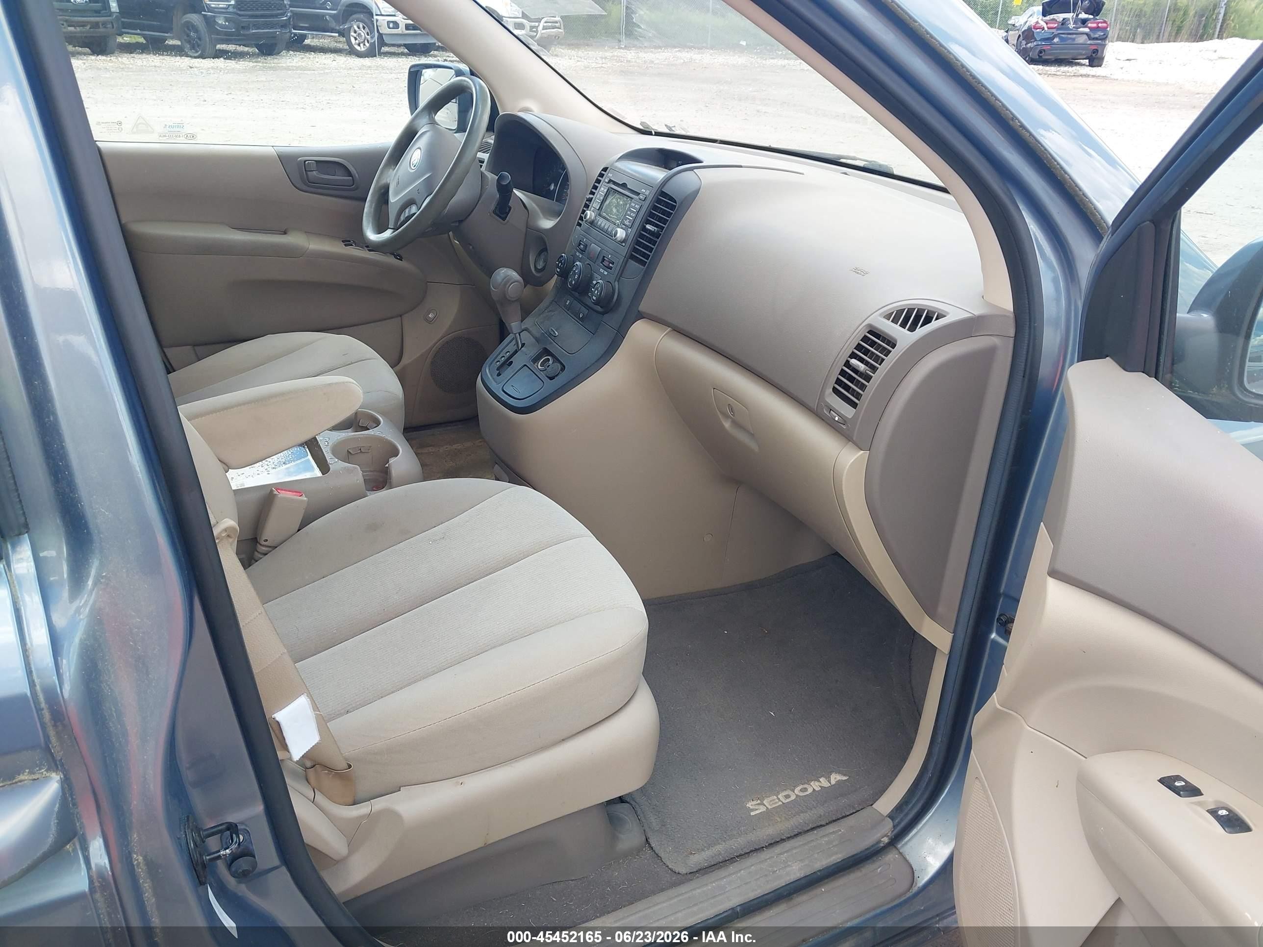 2009 Kia Sedona Lx Light Blue vin: KNDMB233296316068