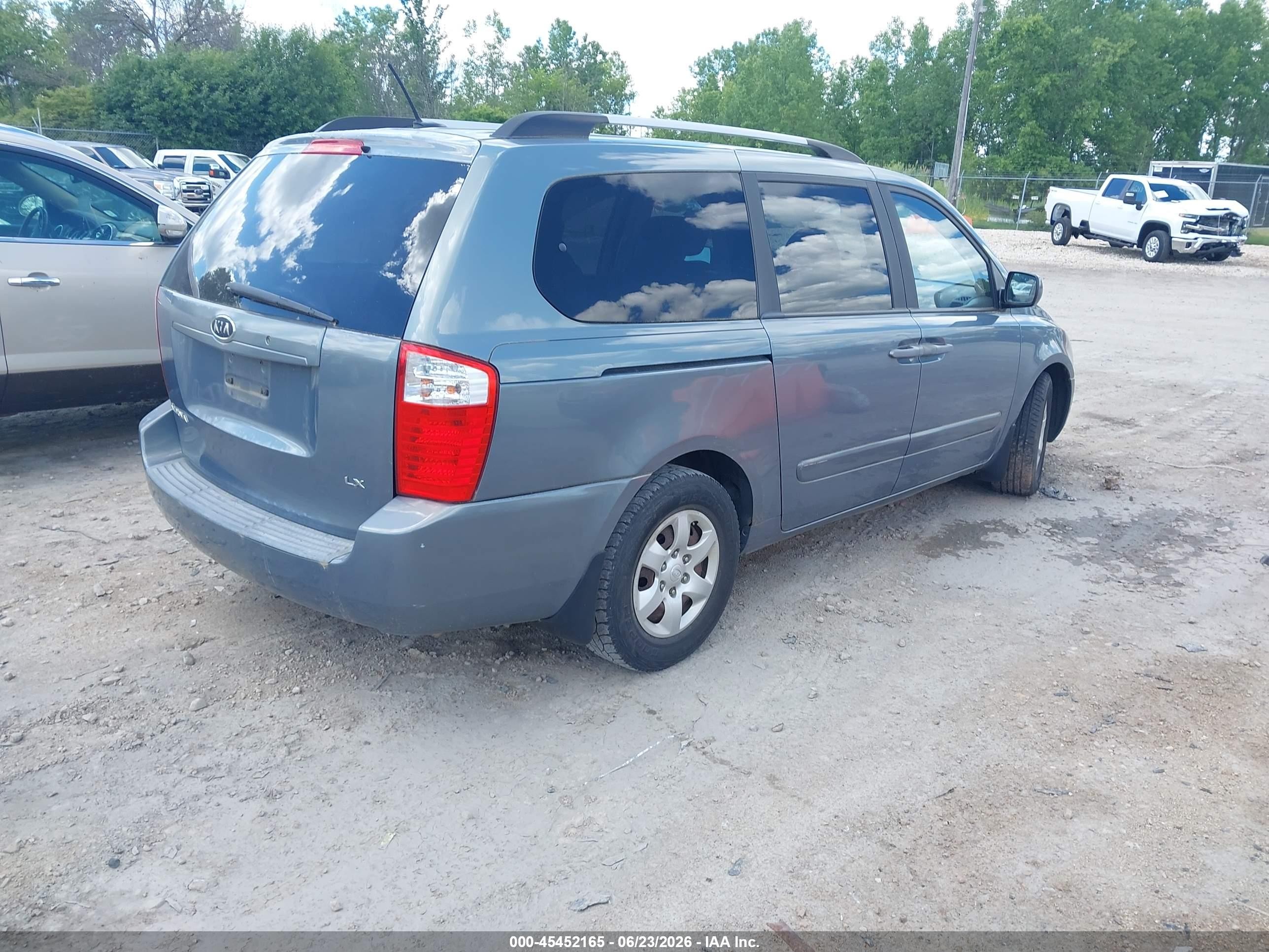 2009 Kia Sedona Lx Light Blue vin: KNDMB233296316068