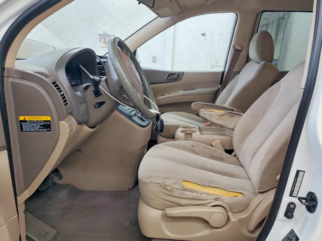 2009 Kia Sedona Lx White vin: KNDMB233296320069