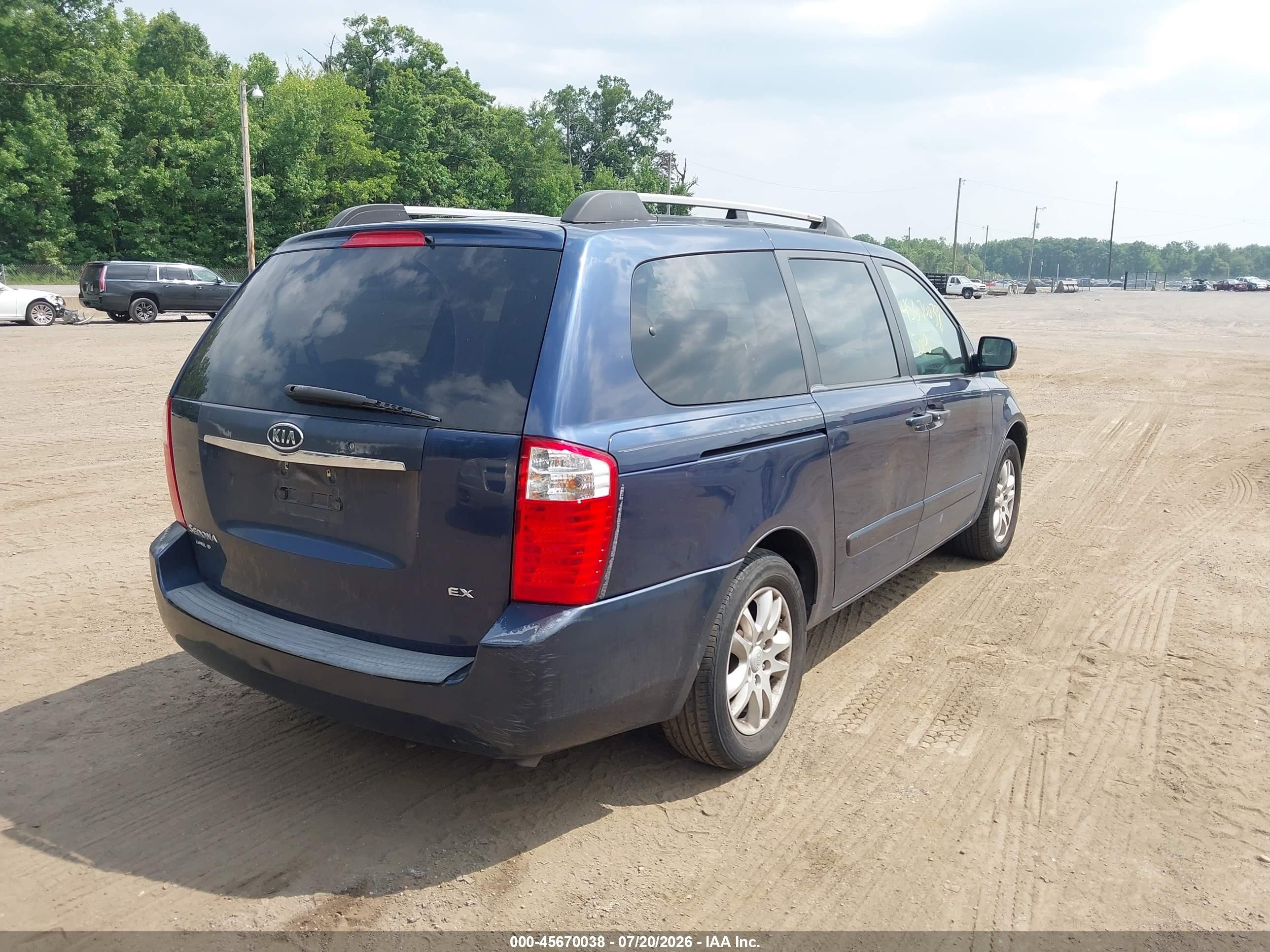2006 Kia Sedona Ex/lx Blue vin: KNDMB233366029625