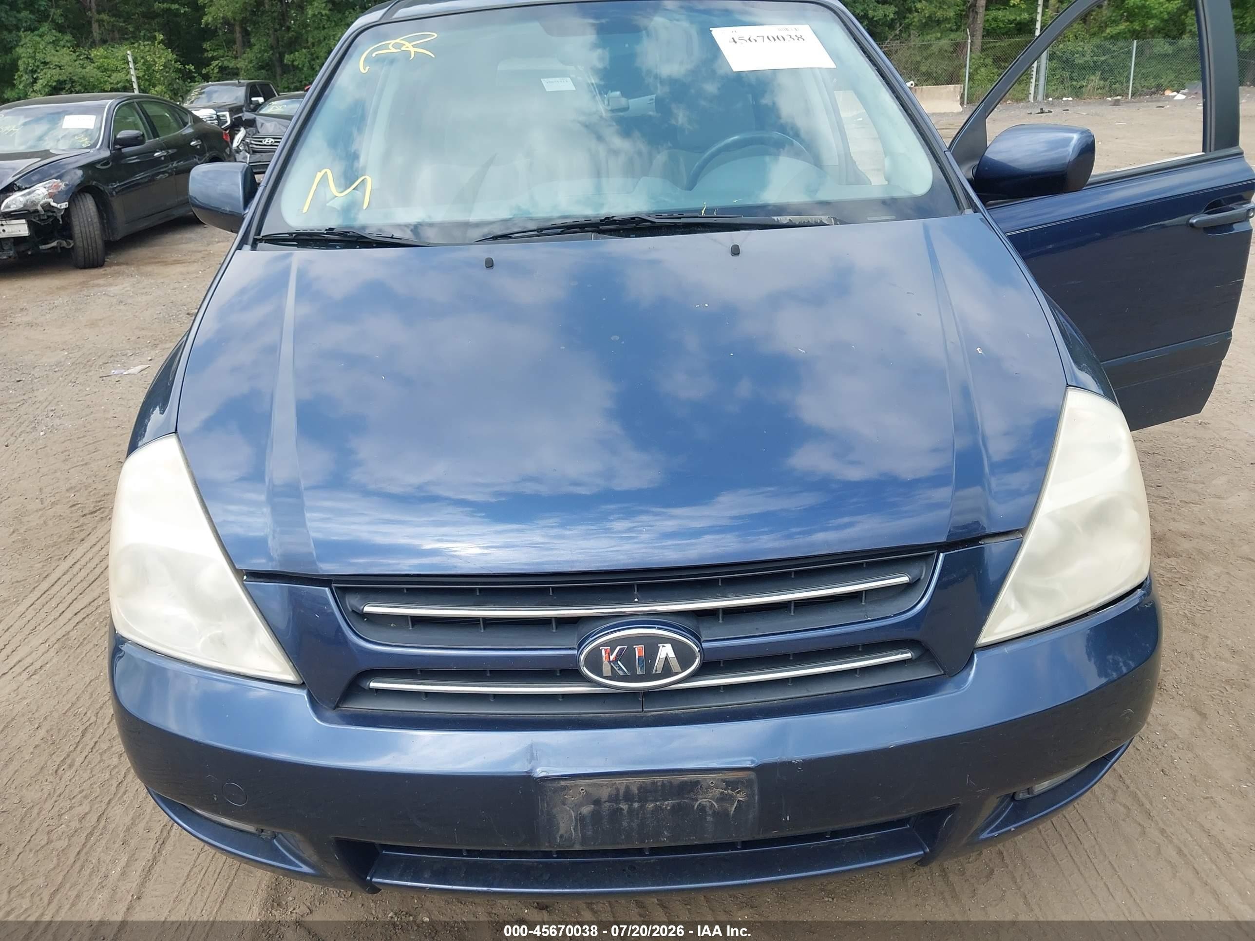 2006 Kia Sedona Ex/lx Blue vin: KNDMB233366029625