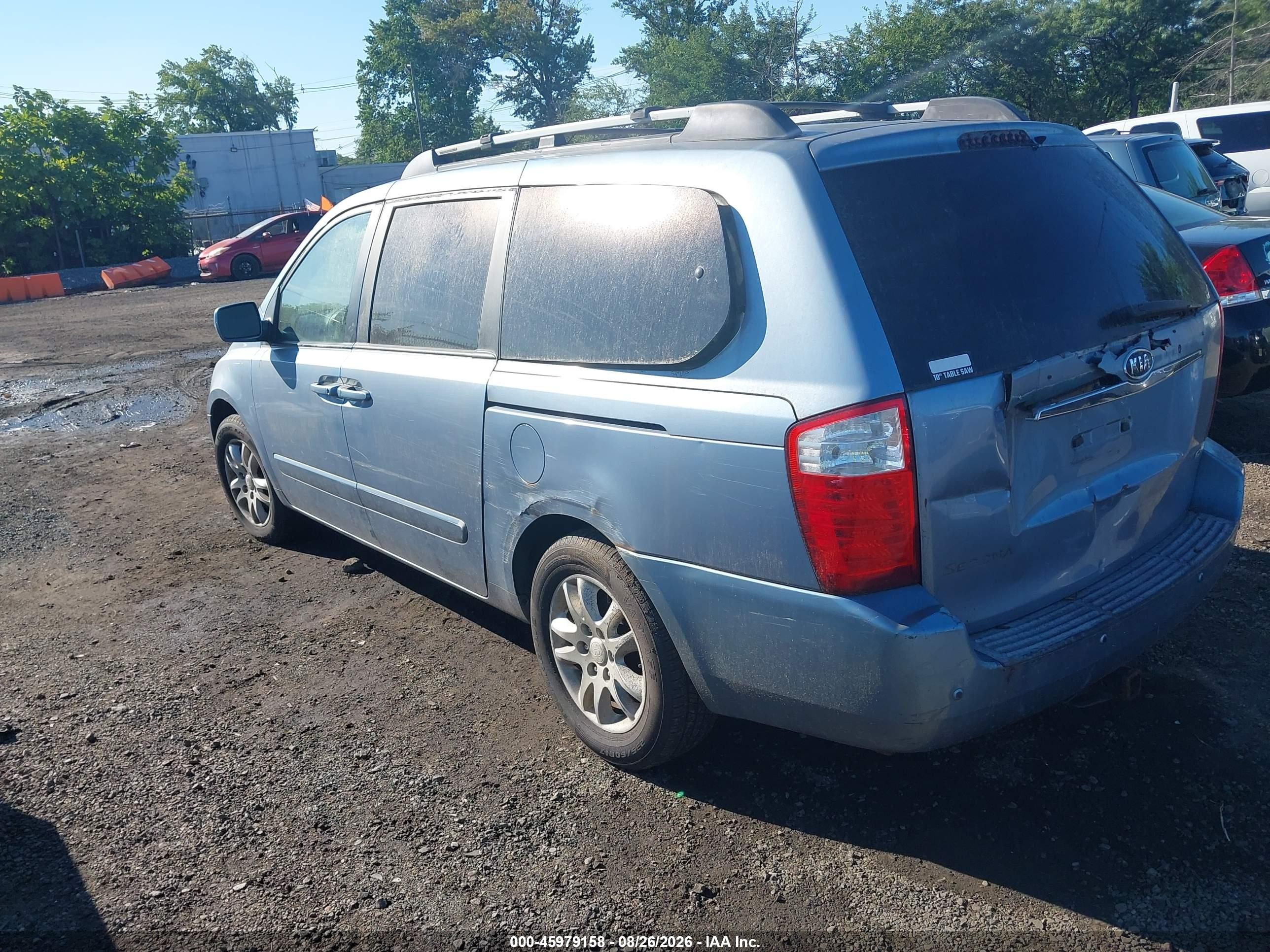 2006 Kia Sedona Ex/lx Light Blue vin: KNDMB233366035702